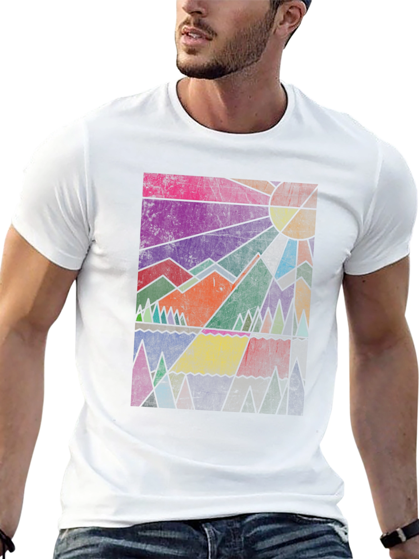 Geometric Mountain Graphic Tee