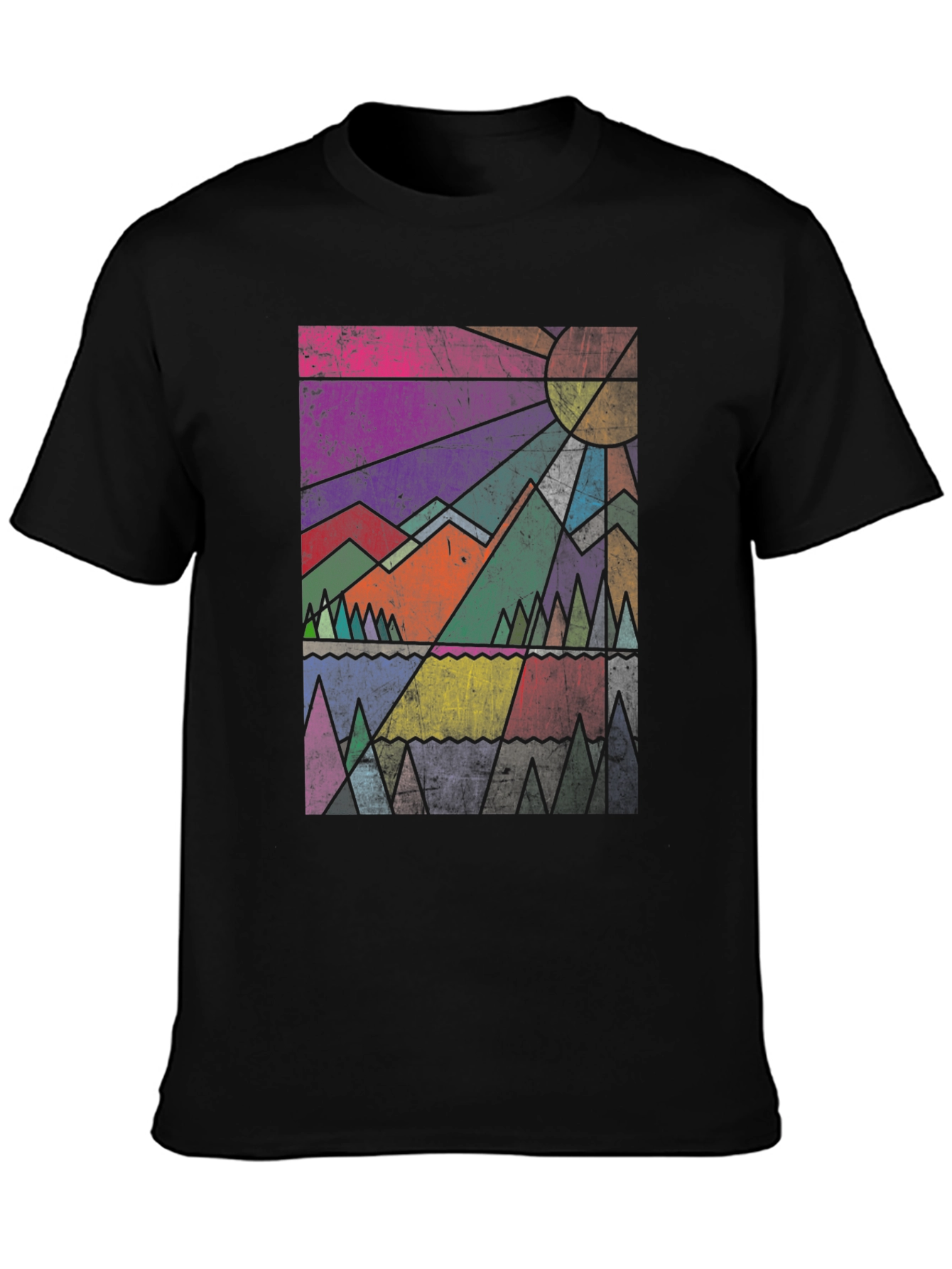 Geometric Mountain Graphic Tee