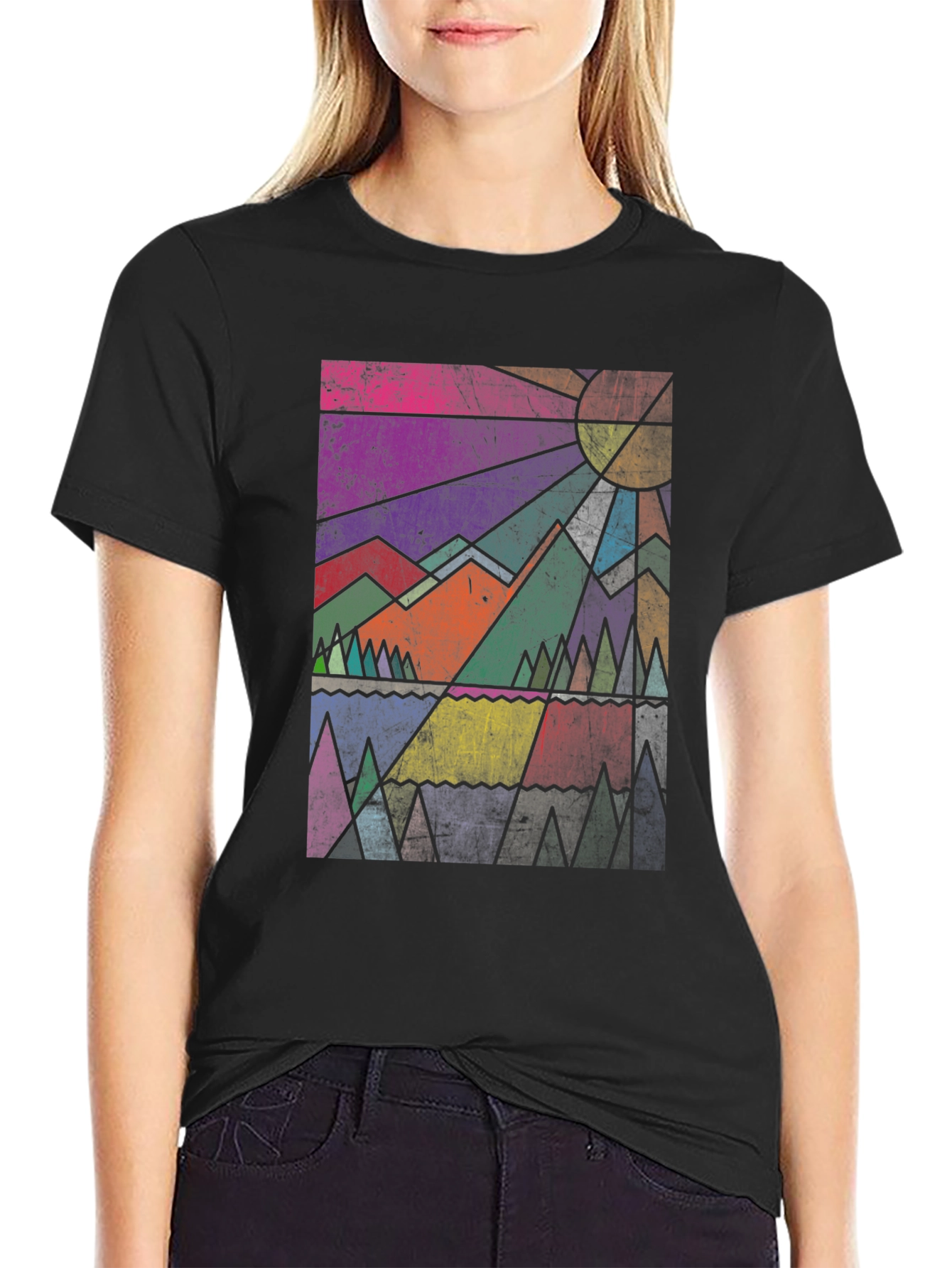 Geometric Mountain Graphic Tee