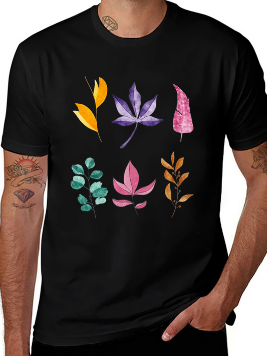 Botanical Leaves Graphic Print Tee