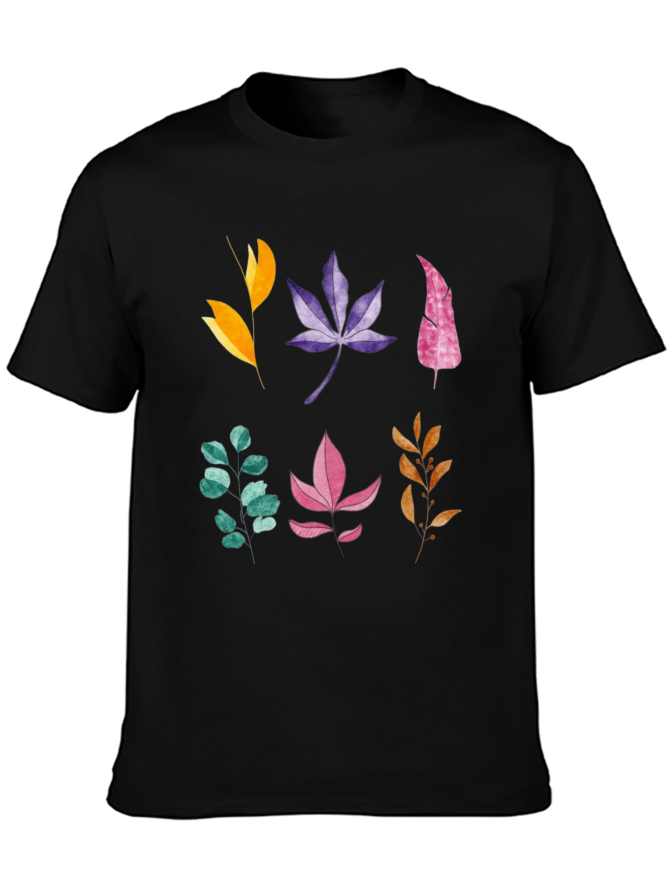 Botanical Leaves Graphic Print Tee