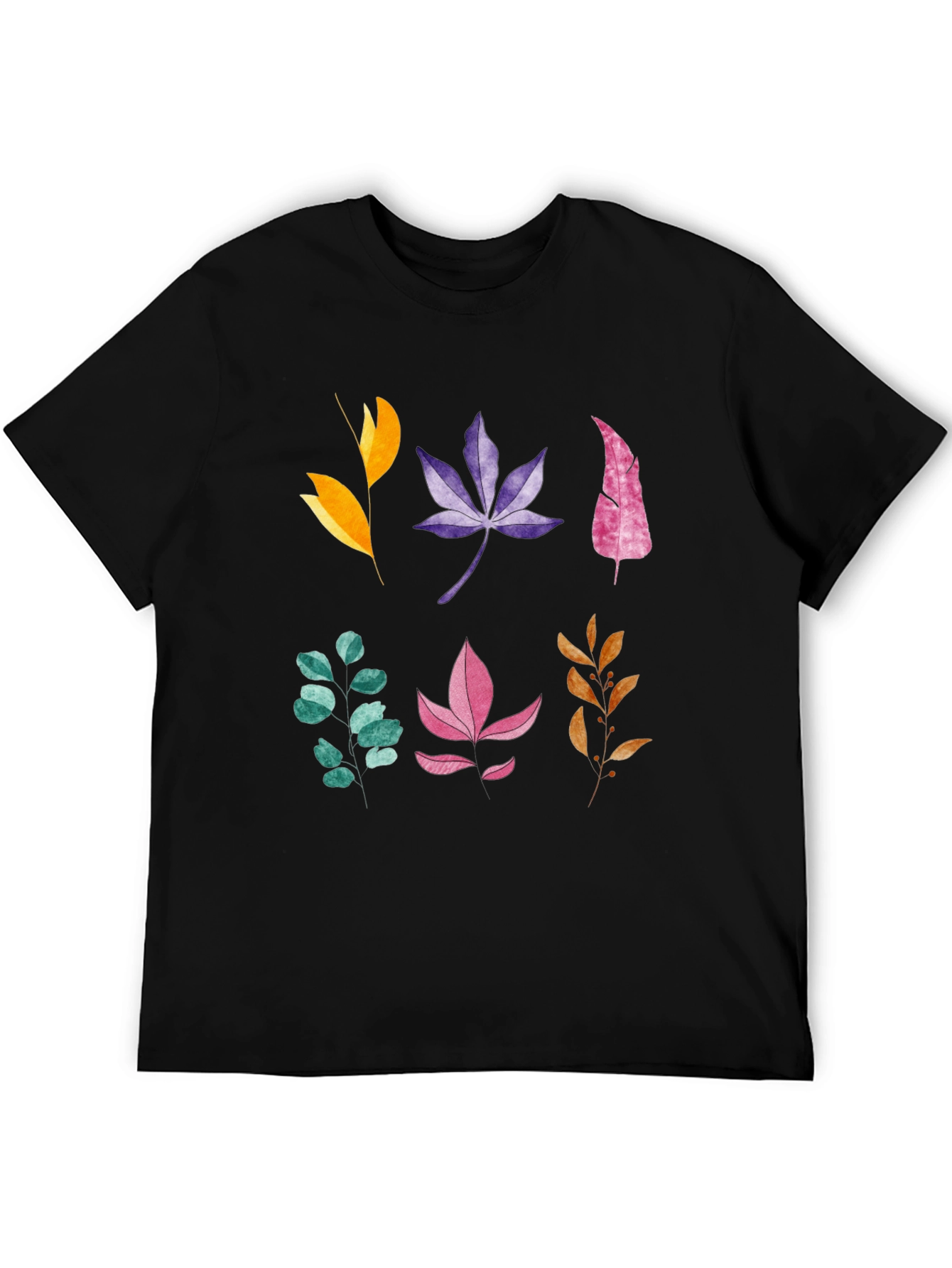 Botanical Leaves Graphic Print Tee
