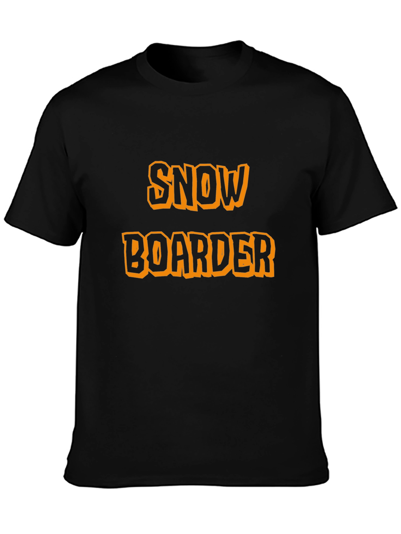 Snowboarder Black Graphic T-Shirt