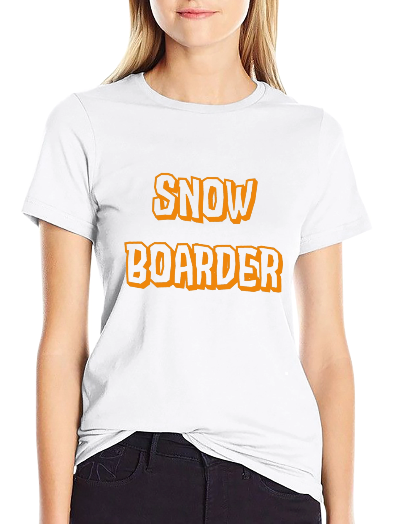 Snowboarder Black Graphic T-Shirt