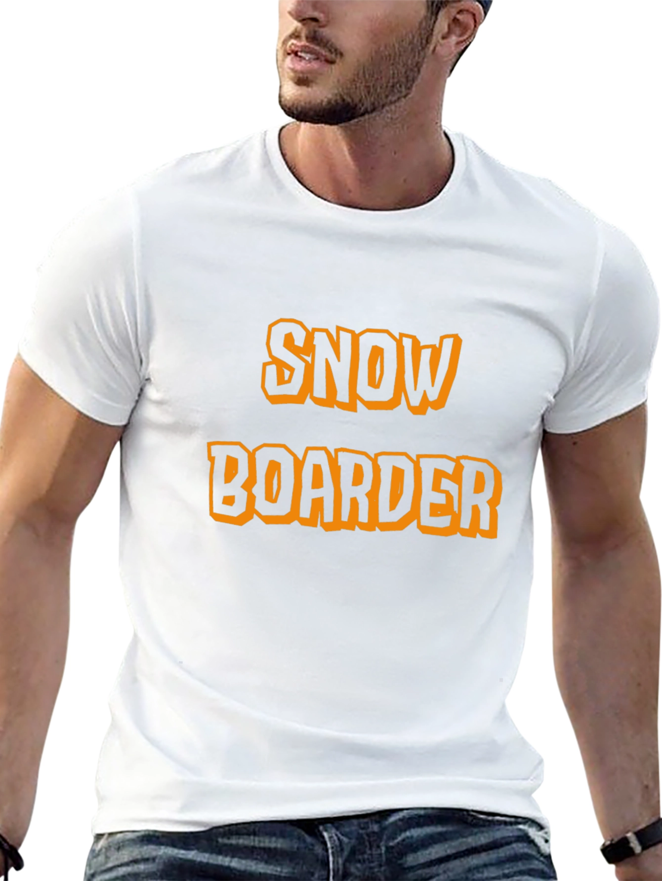 Snowboarder Black Graphic T-Shirt