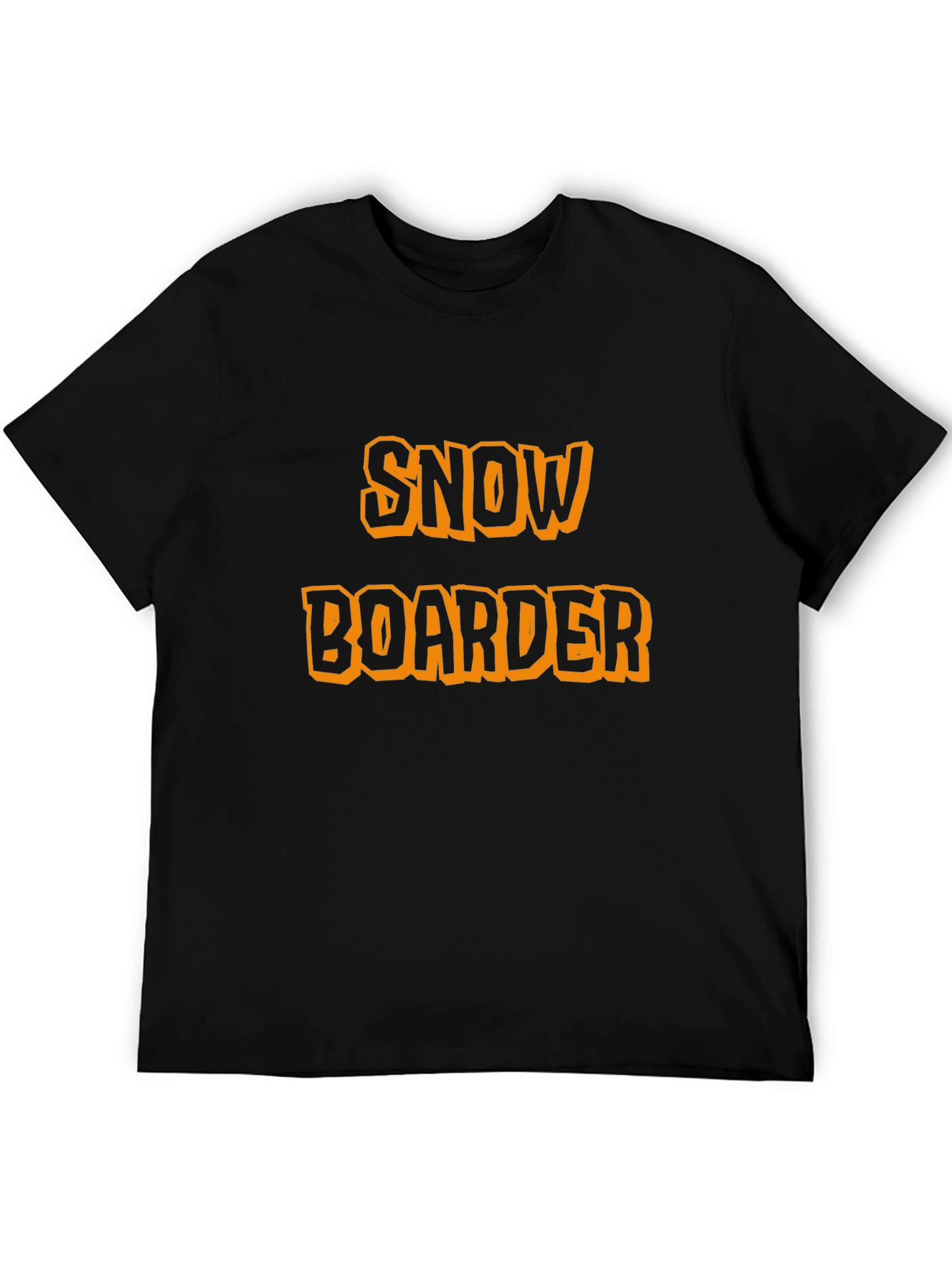 Snowboarder Black Graphic T-Shirt