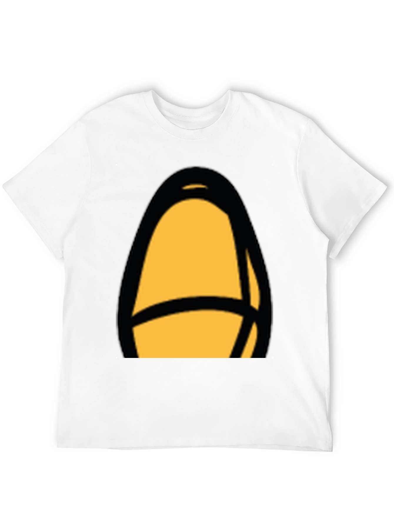 Black T-Shirt with Abstract Yellow Design