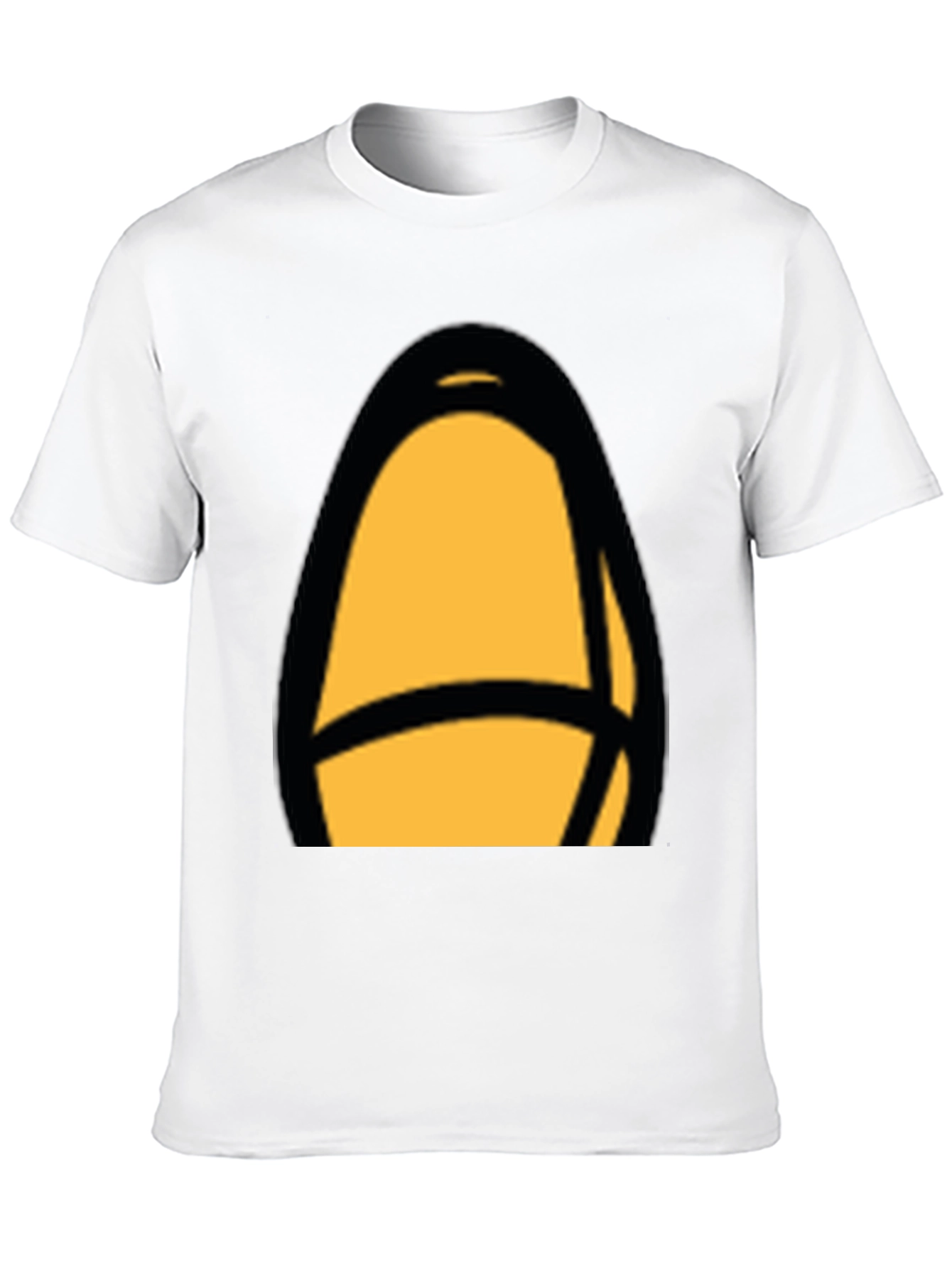 Black T-Shirt with Abstract Yellow Design