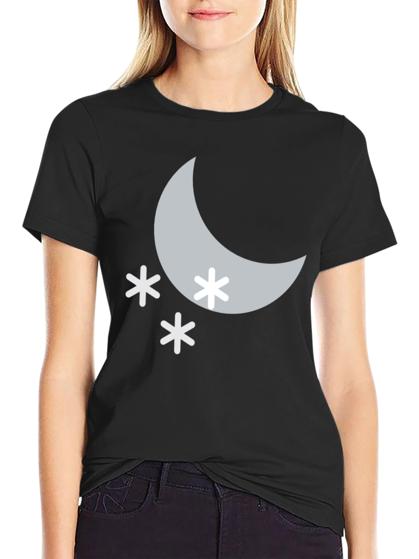 Moon & Stars Black T-Shirt