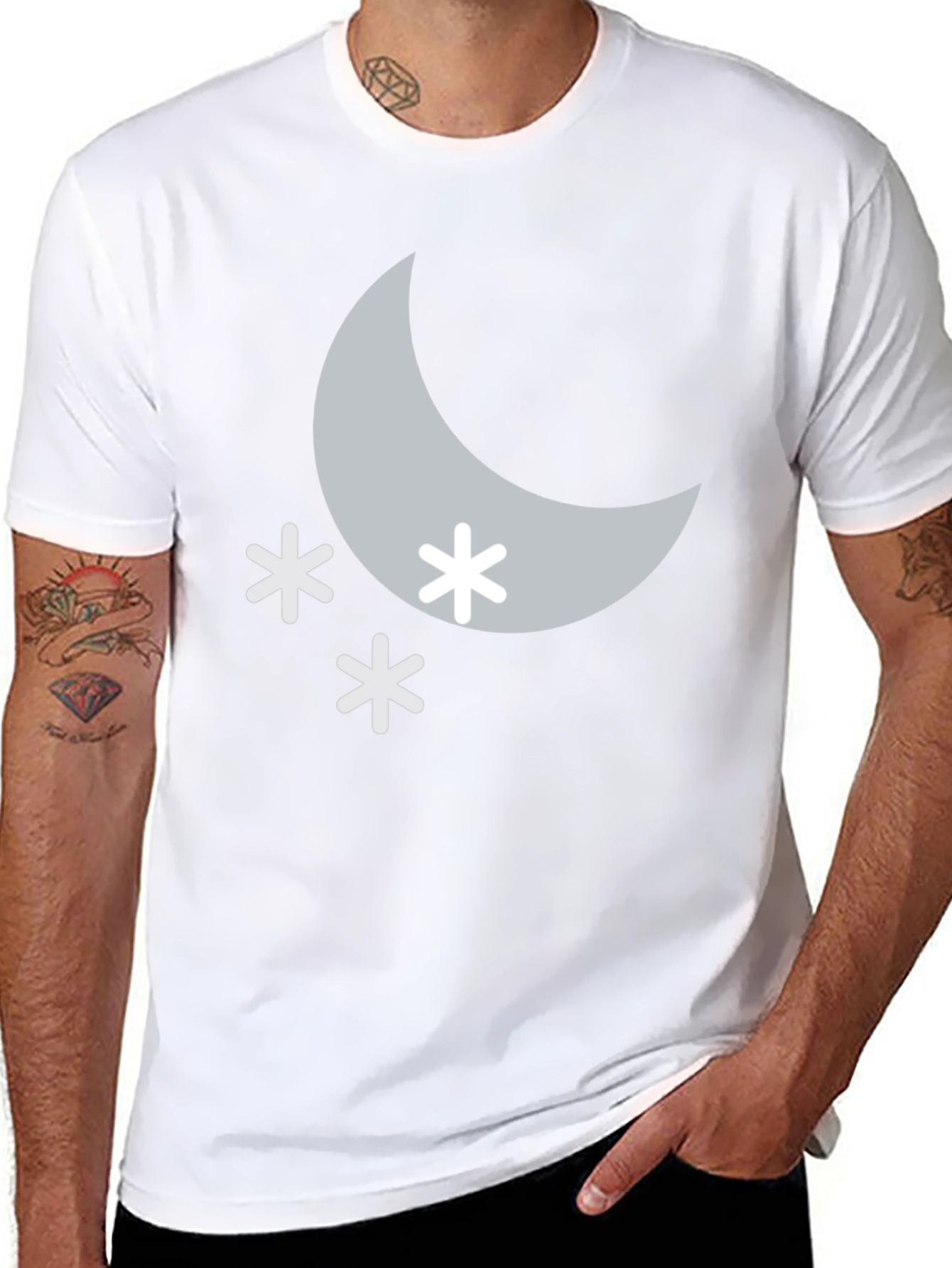 Moon & Stars Black T-Shirt