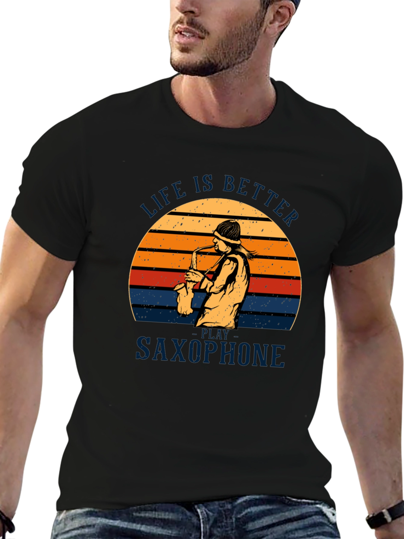 Life is Better with Saxophone Graphic T-Shirt