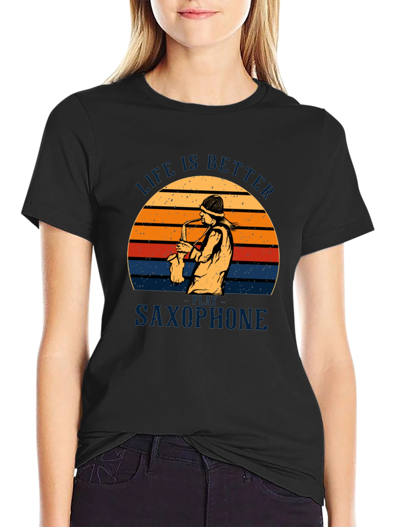 Life is Better with Saxophone Graphic T-Shirt
