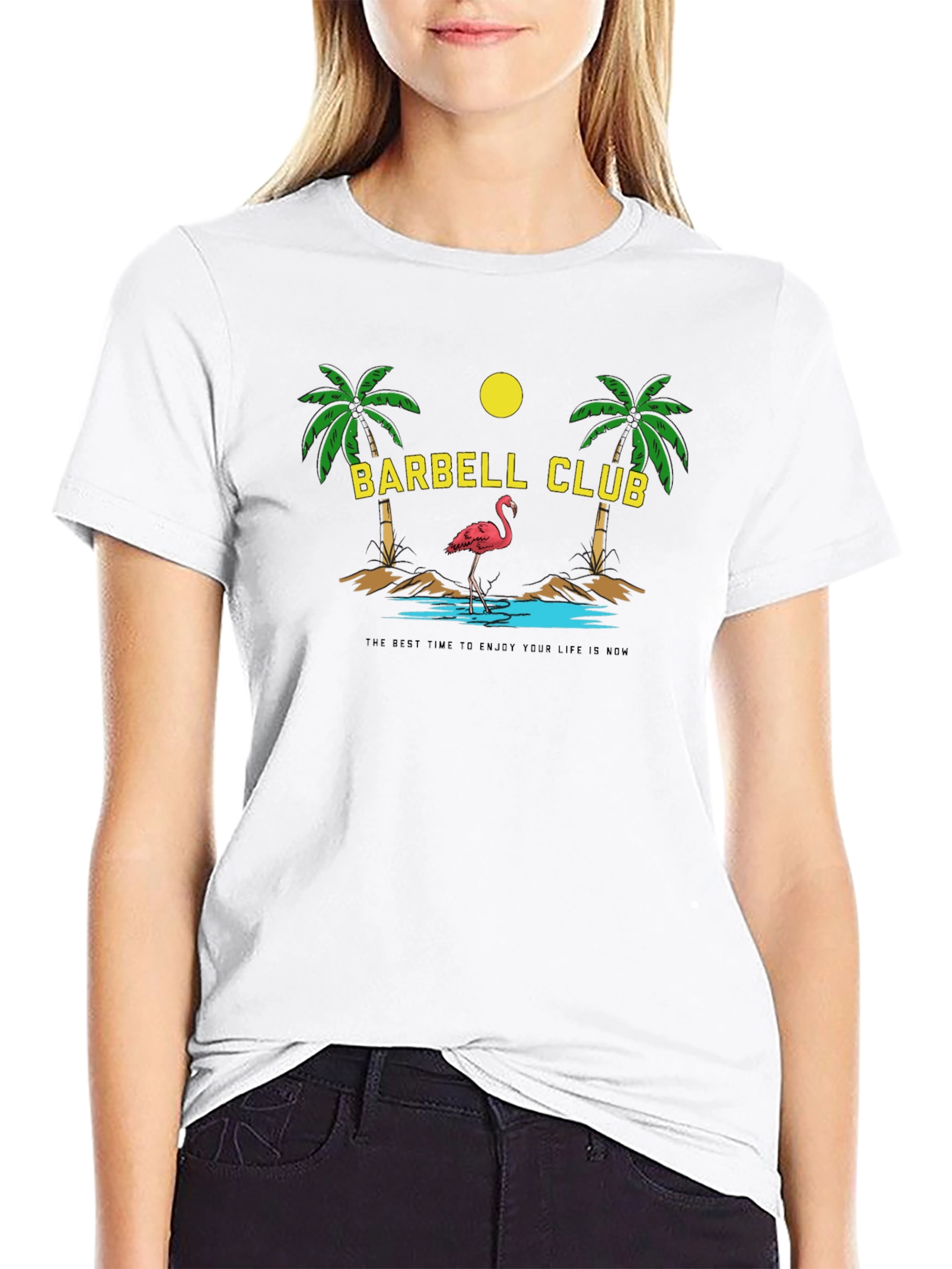 Barbell Club Flamingo Graphic Tee