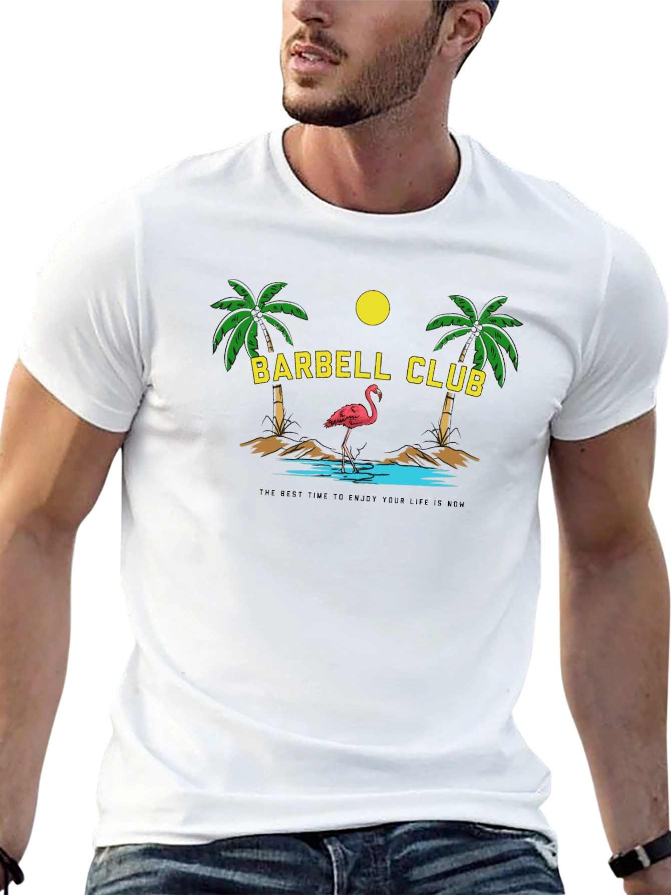 Barbell Club Flamingo Graphic Tee