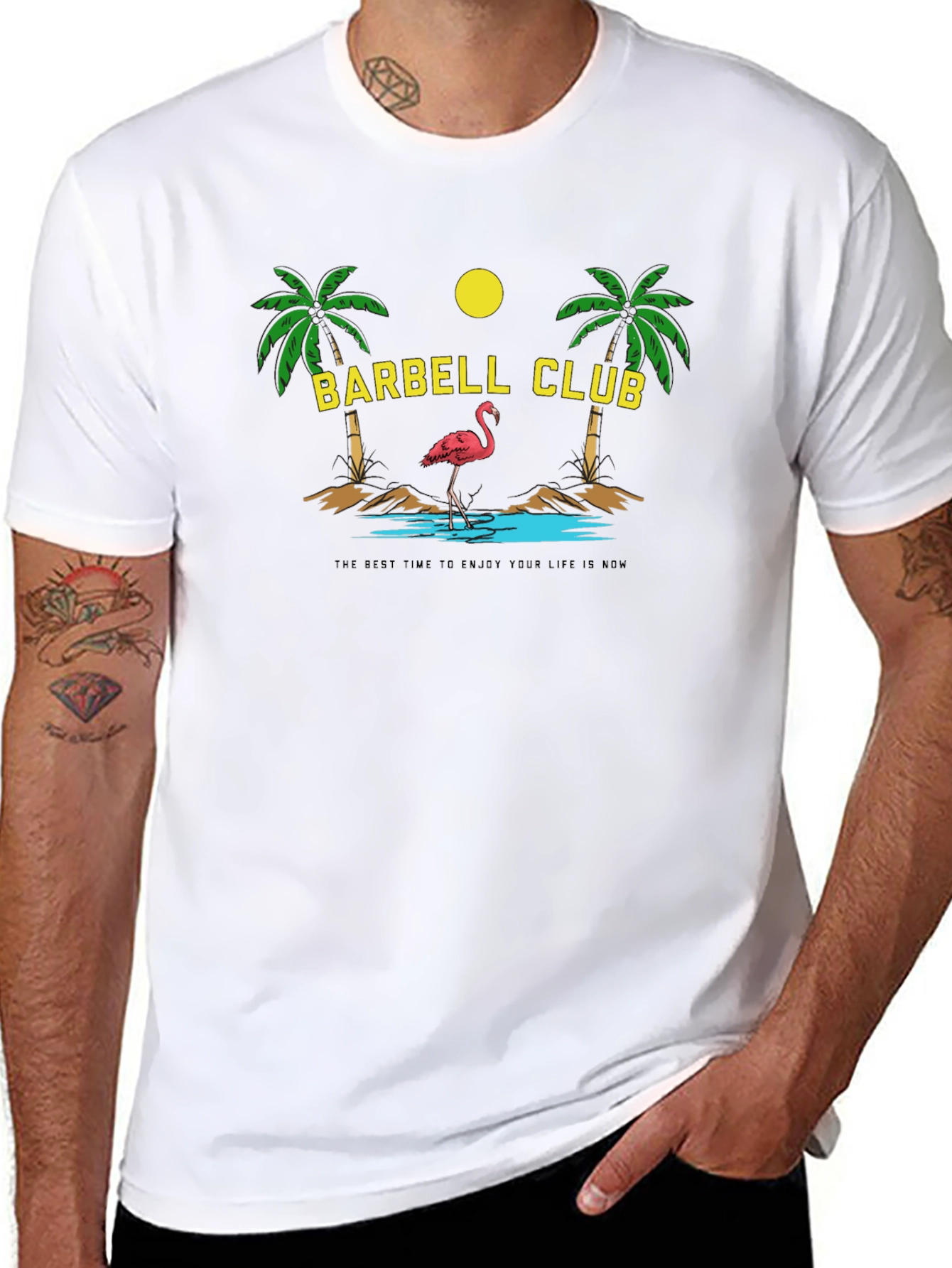 Barbell Club Flamingo Graphic Tee