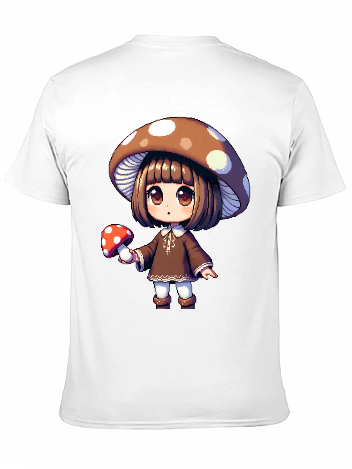 Mushroom Girl Graphic Tee - Unique Anime Style T-Shirt