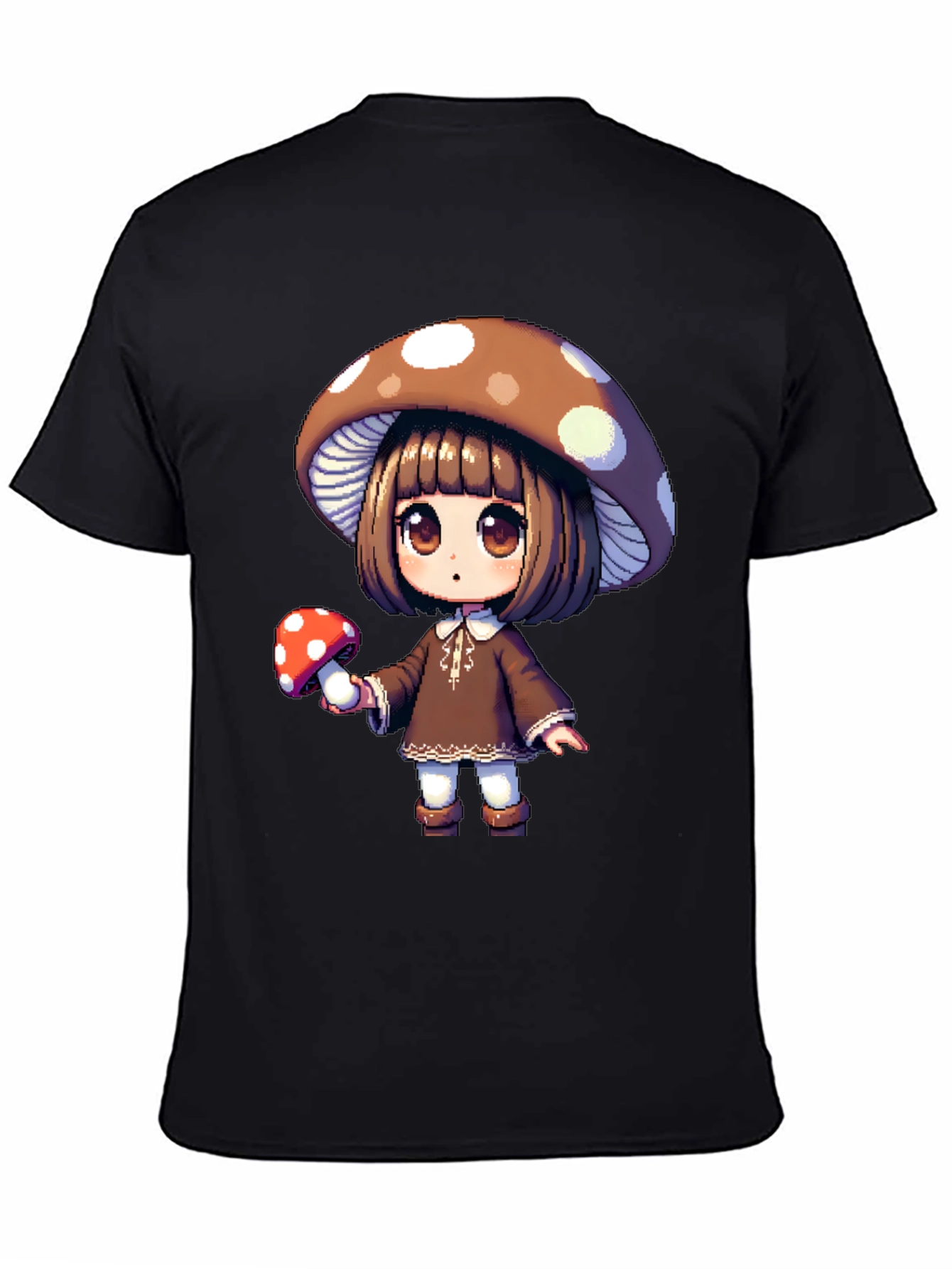 Mushroom Girl Graphic Tee - Unique Anime Style T-Shirt