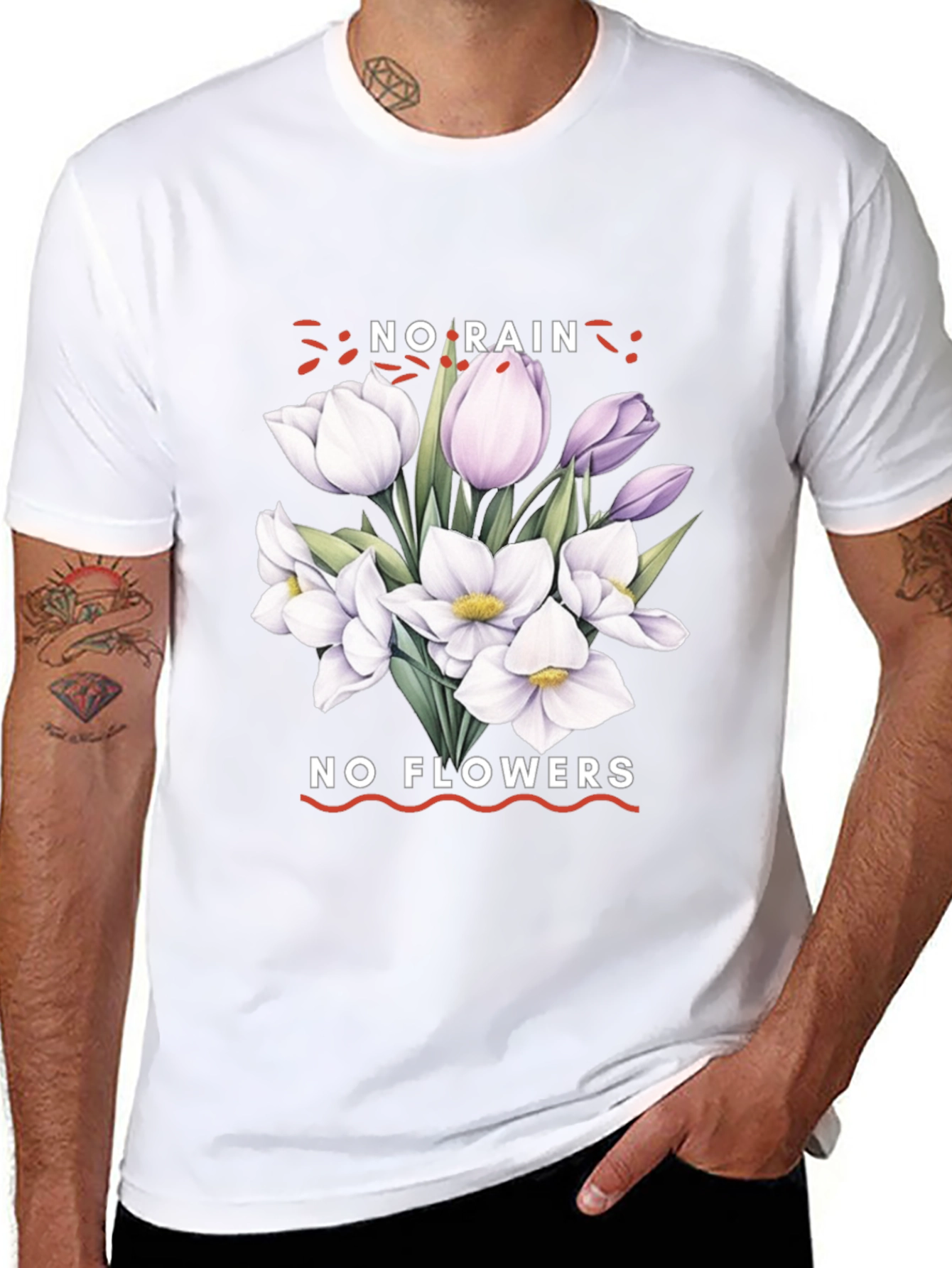 No Rain No Flowers Graphic Tee - Black