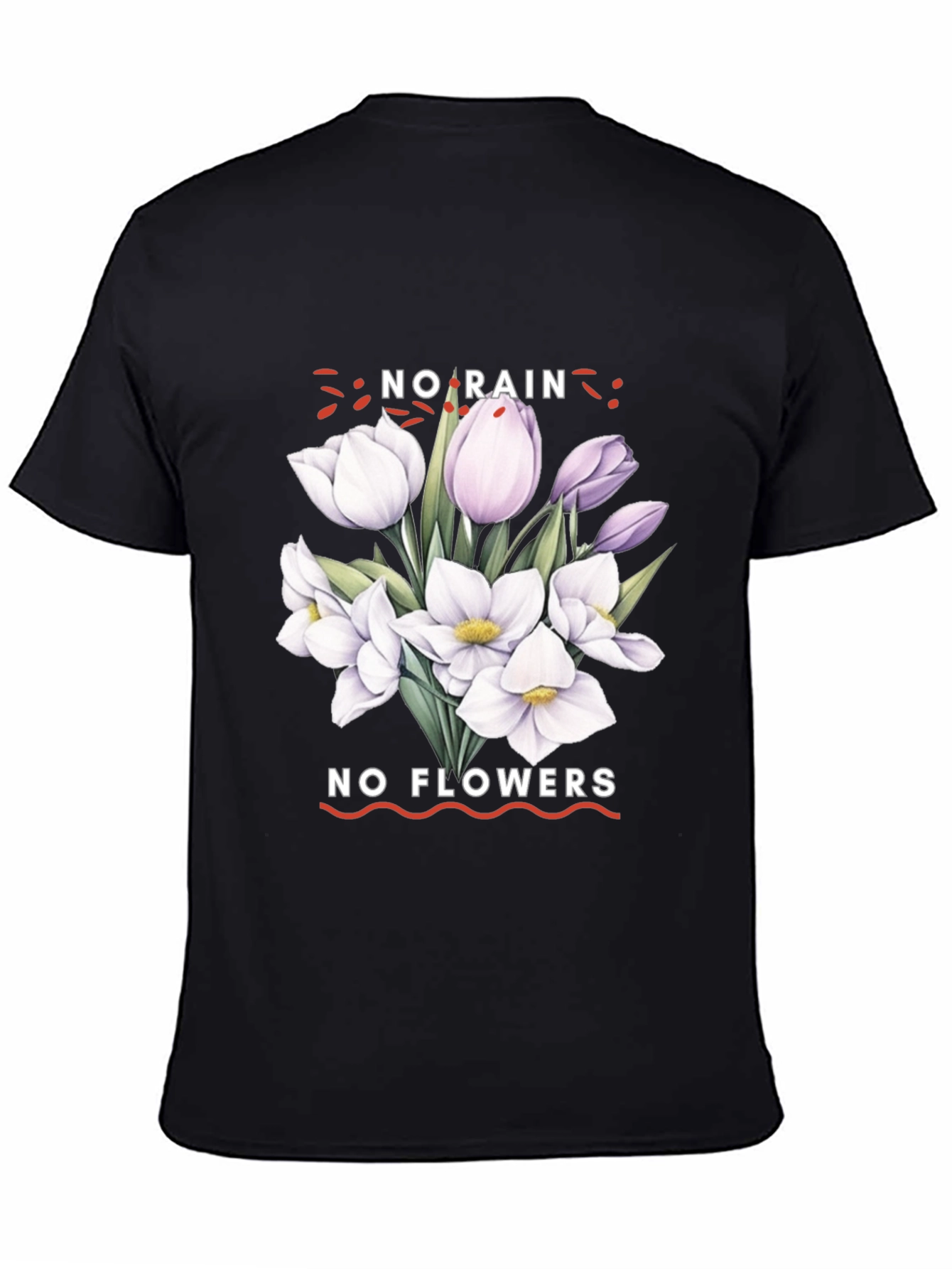 No Rain No Flowers Graphic Tee - Black