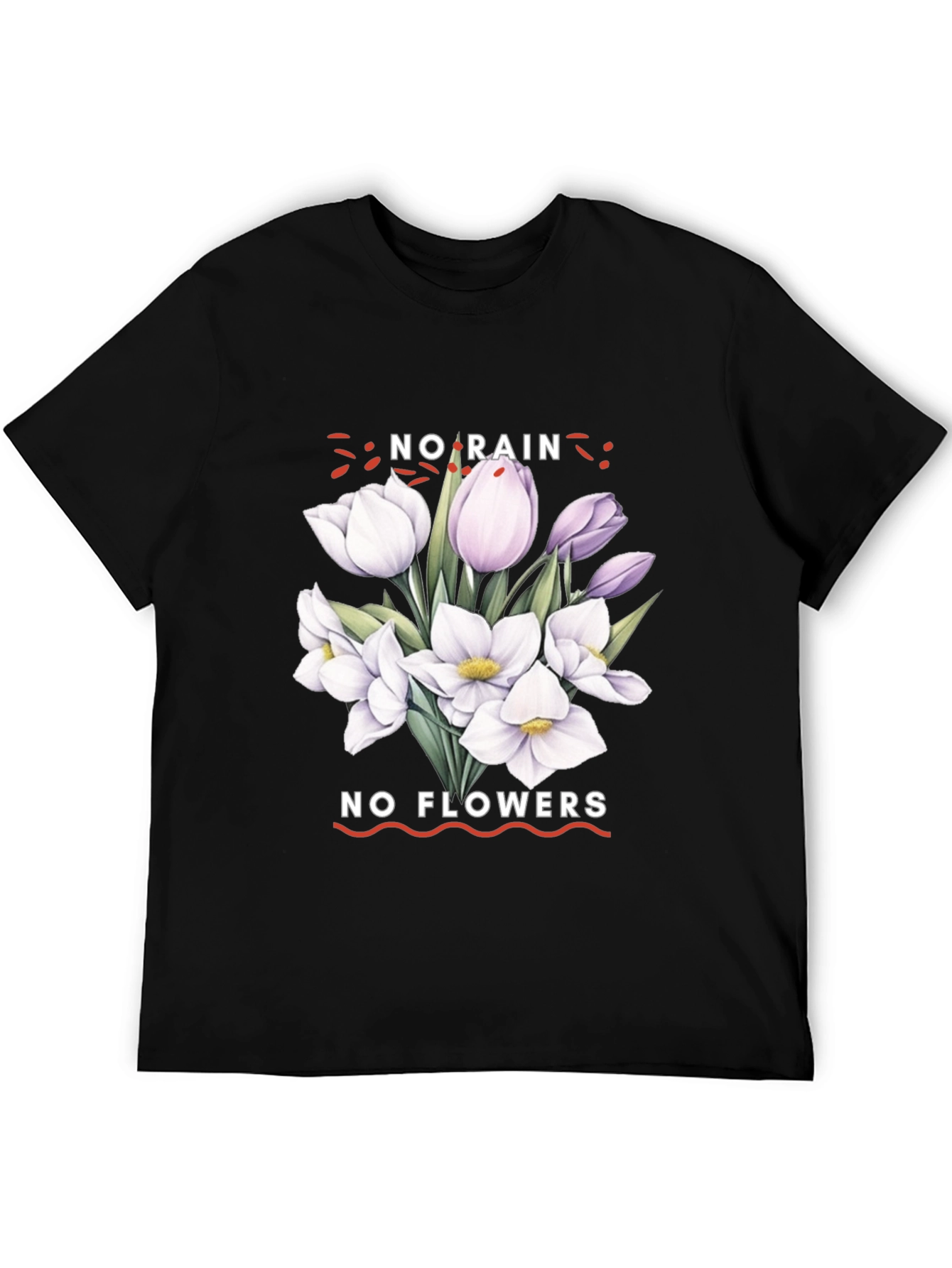 No Rain No Flowers Graphic Tee - Black