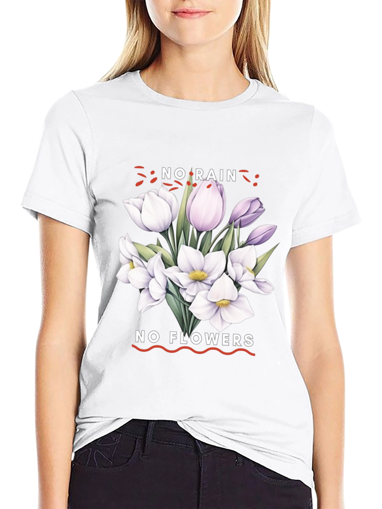 No Rain No Flowers Graphic Tee - Black