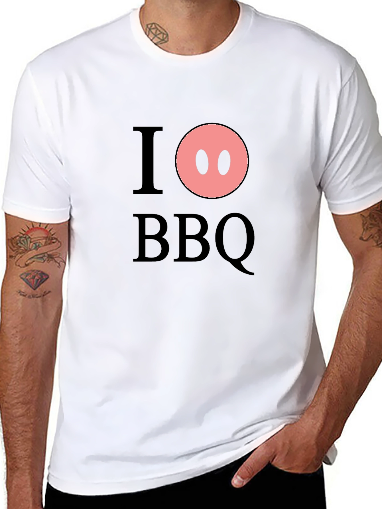 I Pig BBQ Black T-Shirt