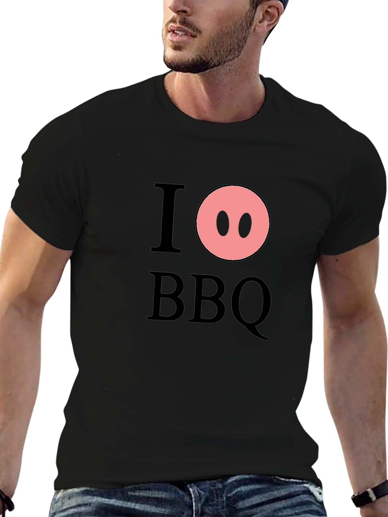 I Pig BBQ Black T-Shirt