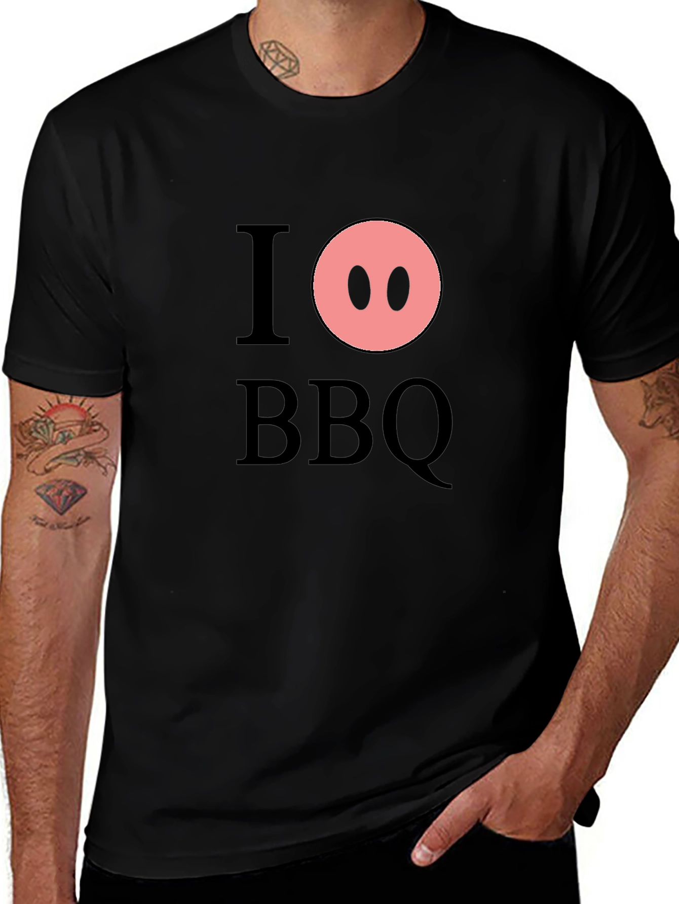 I Pig BBQ Black T-Shirt