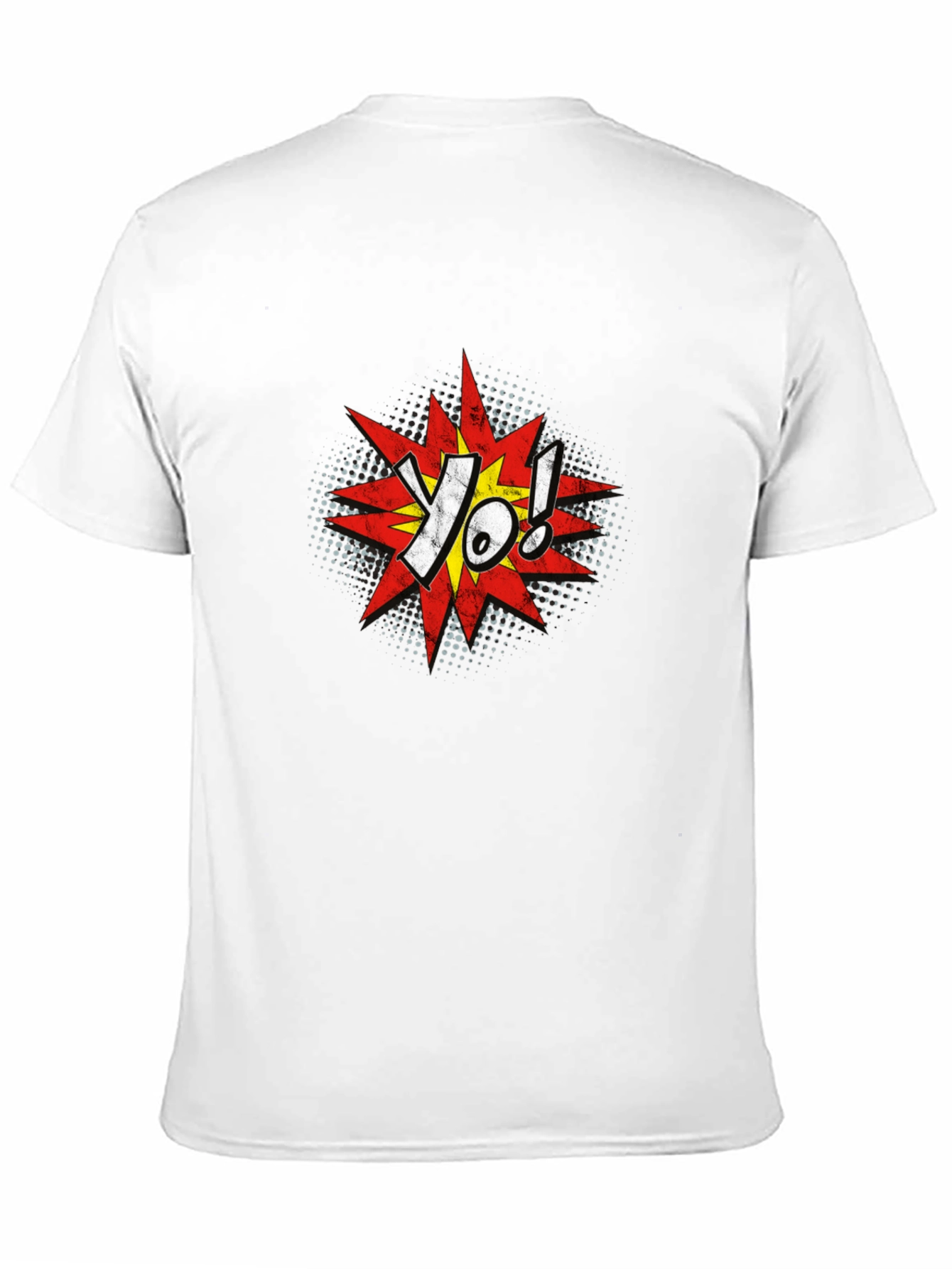 Yo! Comic Style Graphic T-Shirt - Black