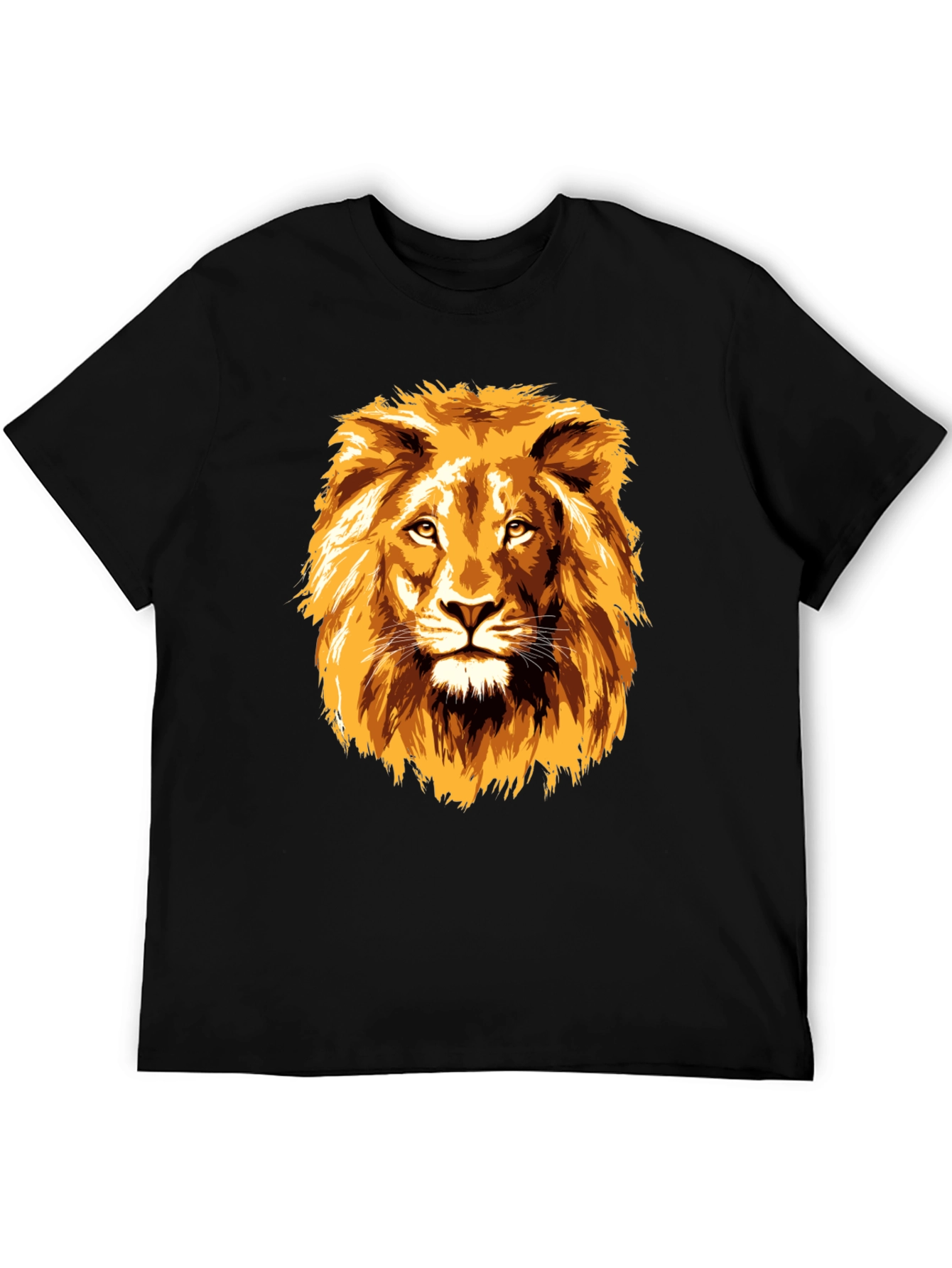 Lion Graphic Tee - Bold Animal Print Shirt