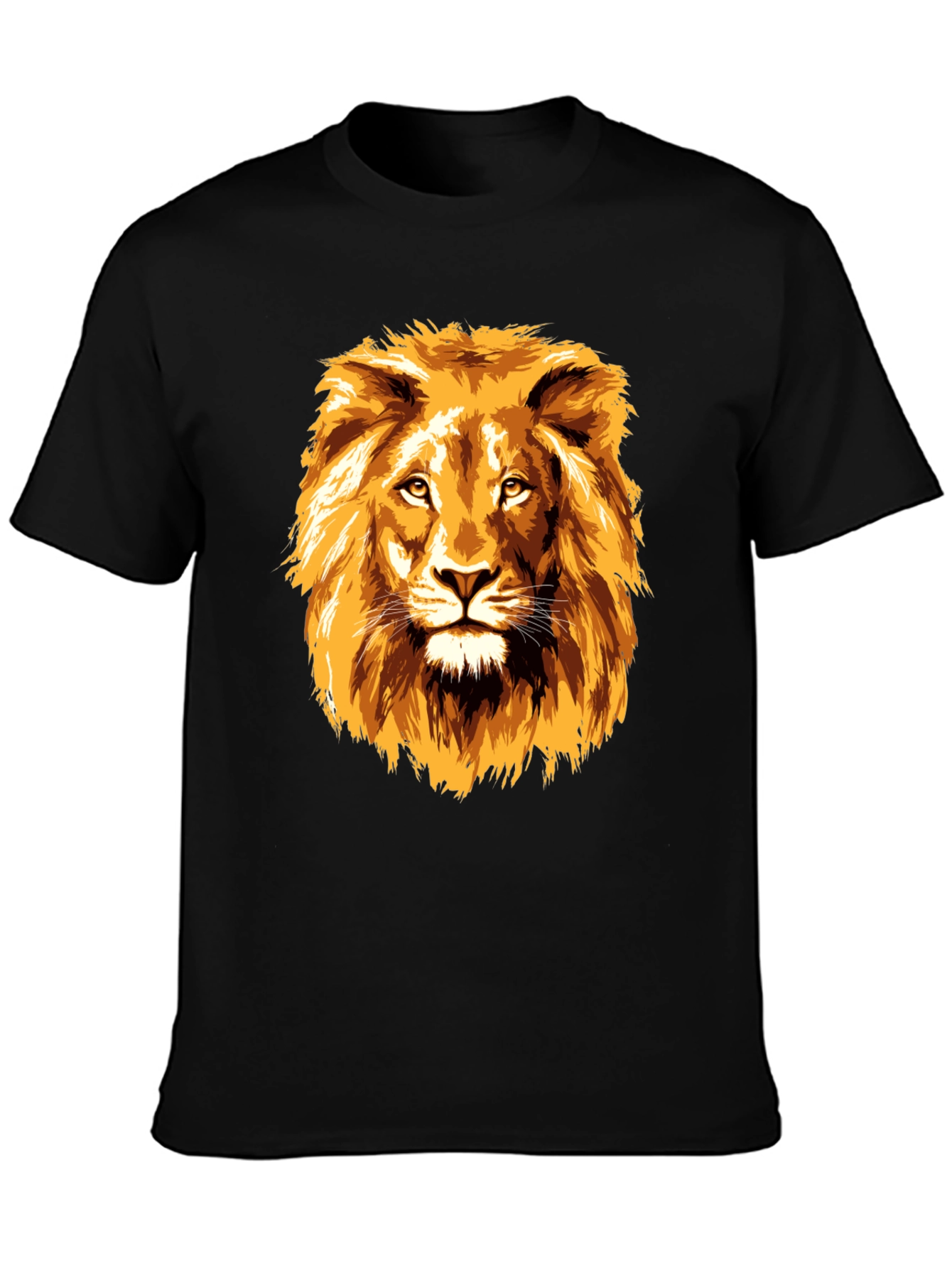 Lion Graphic Tee - Bold Animal Print Shirt