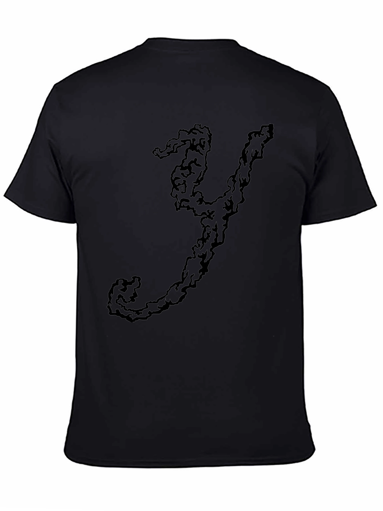 Abstract Y Print Black Tee
