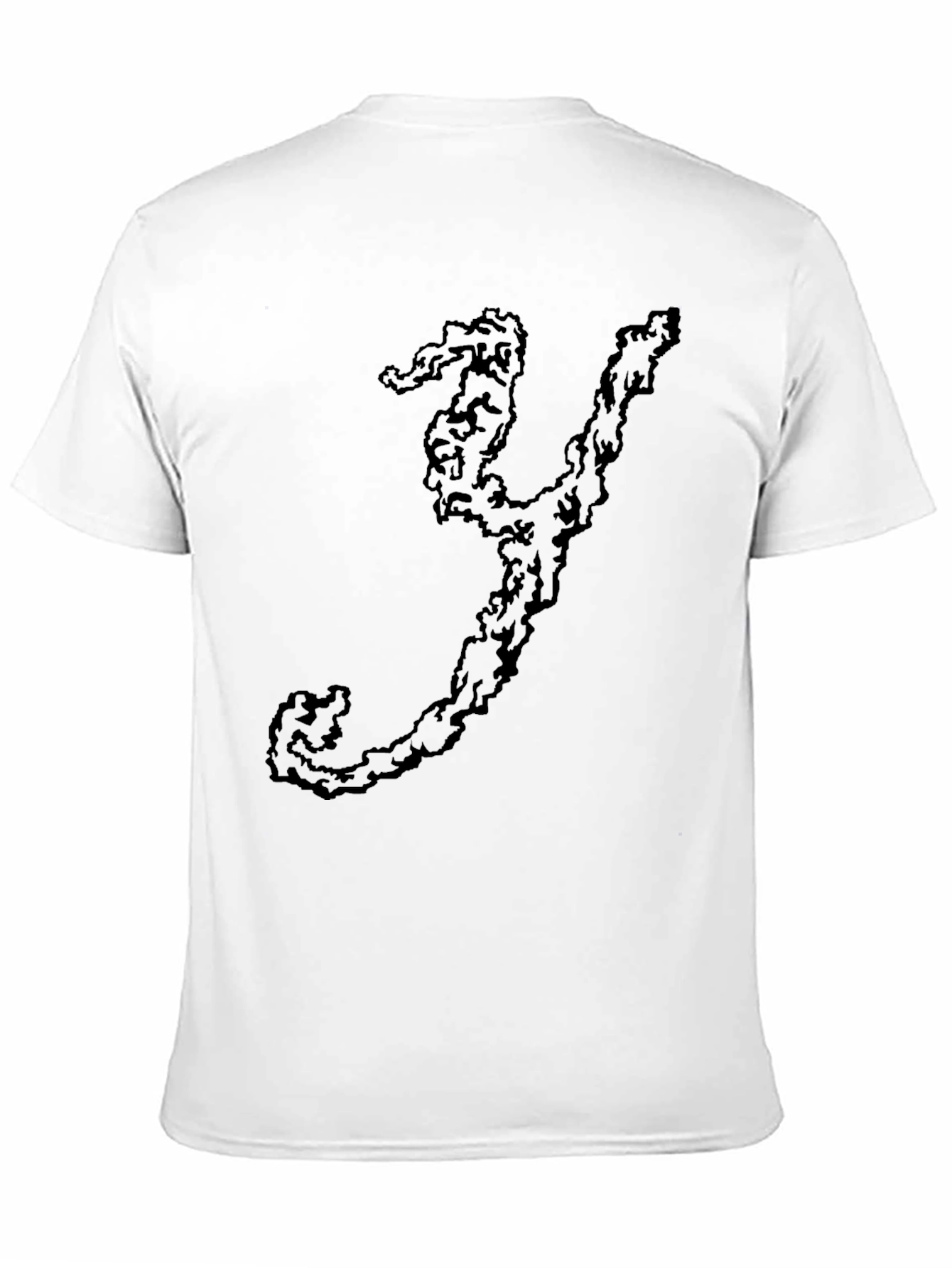 Abstract Y Print Black Tee