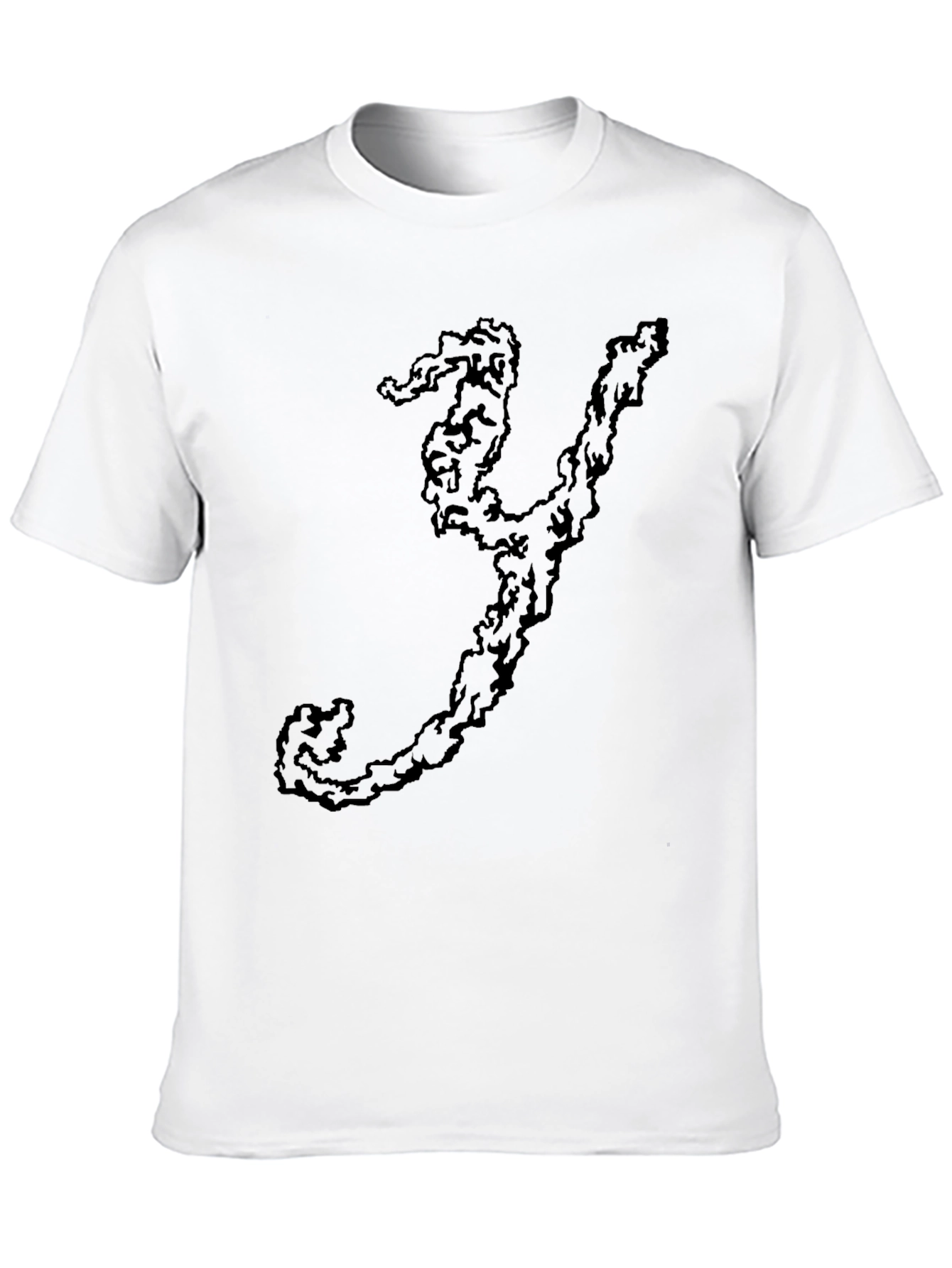 Abstract Y Print Black Tee