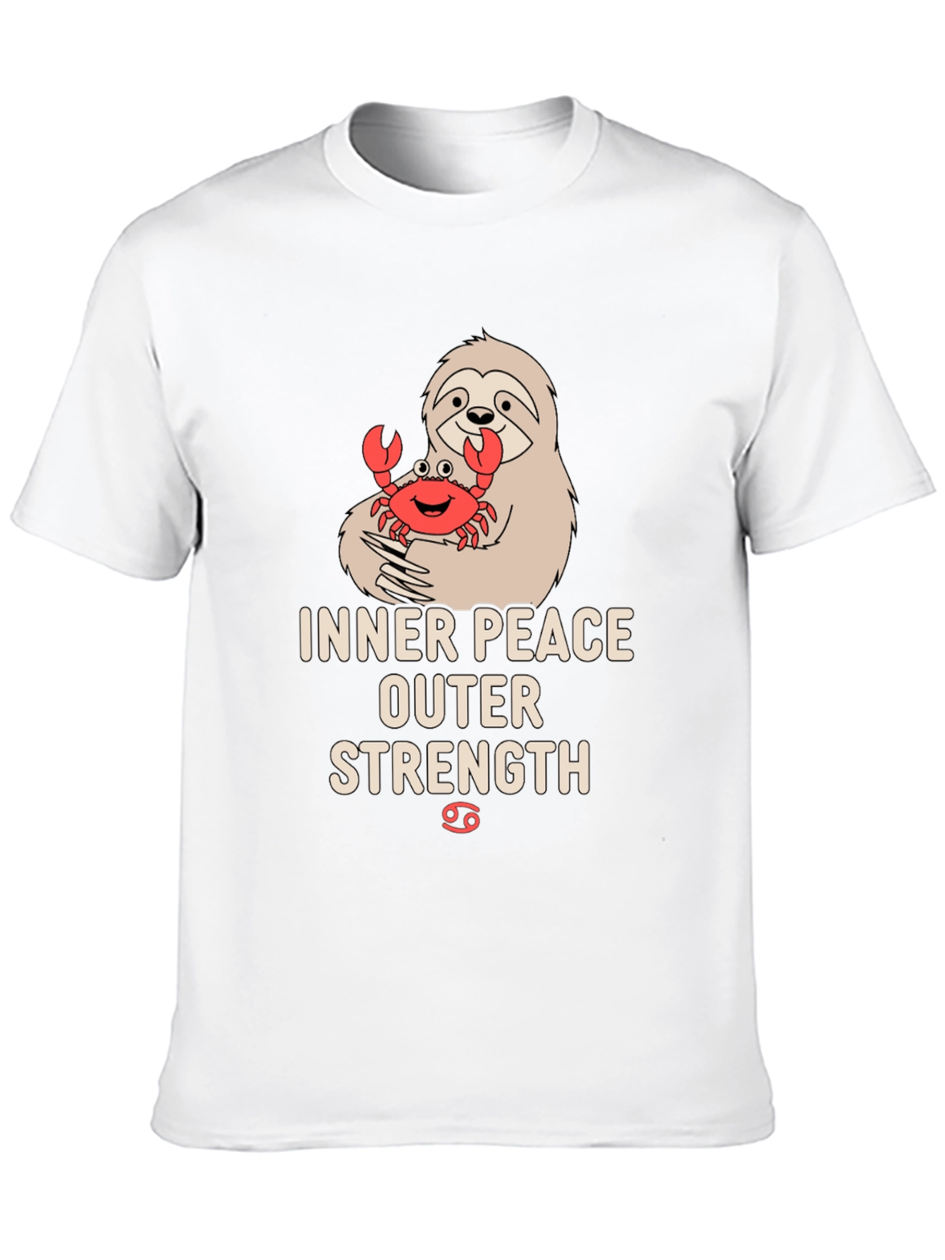 Inner Peace Outer Strength Sloth & Crab Graphic Tee