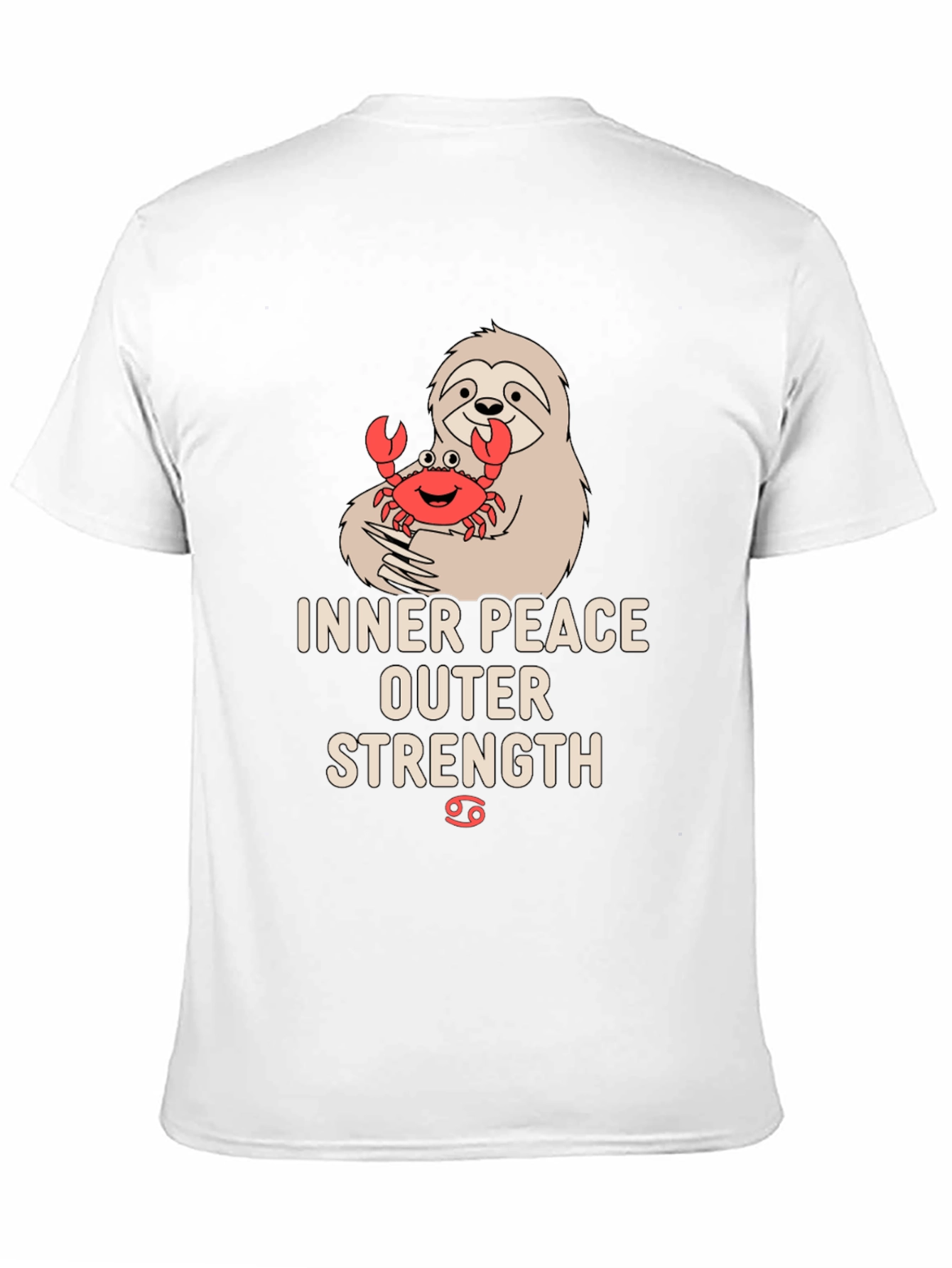 Inner Peace Outer Strength Sloth & Crab Graphic Tee