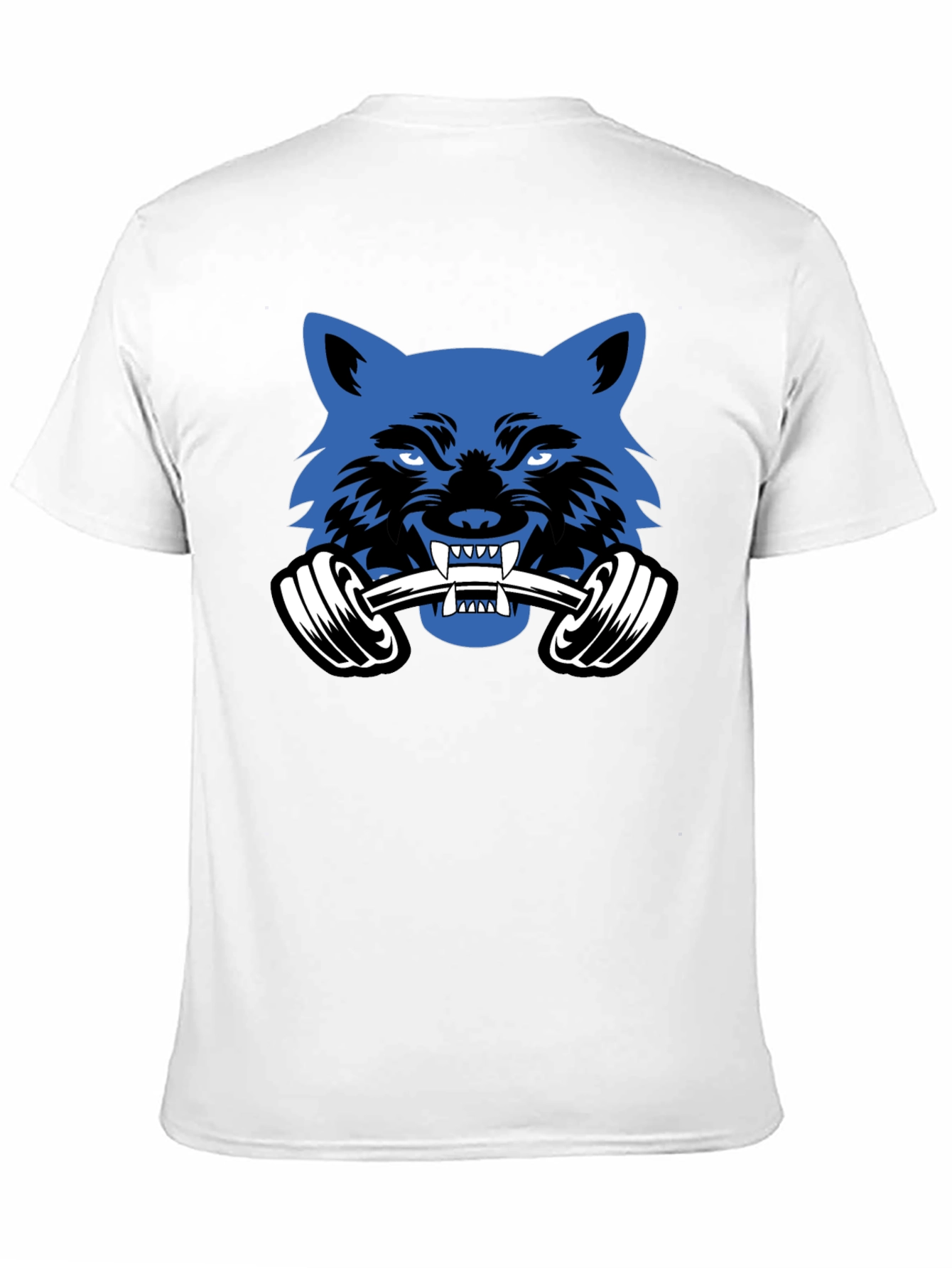 Wolf Gym T-Shirt -  Black Cotton Fitness Tee