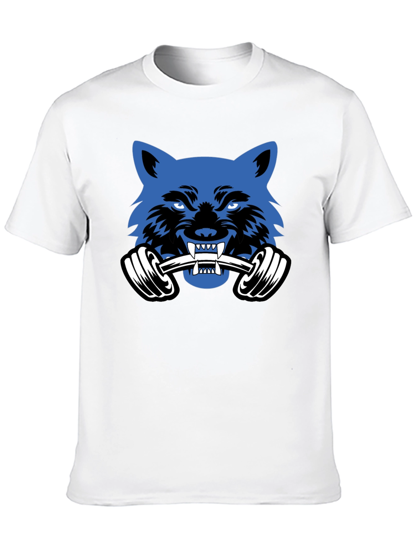 Wolf Gym T-Shirt -  Black Cotton Fitness Tee