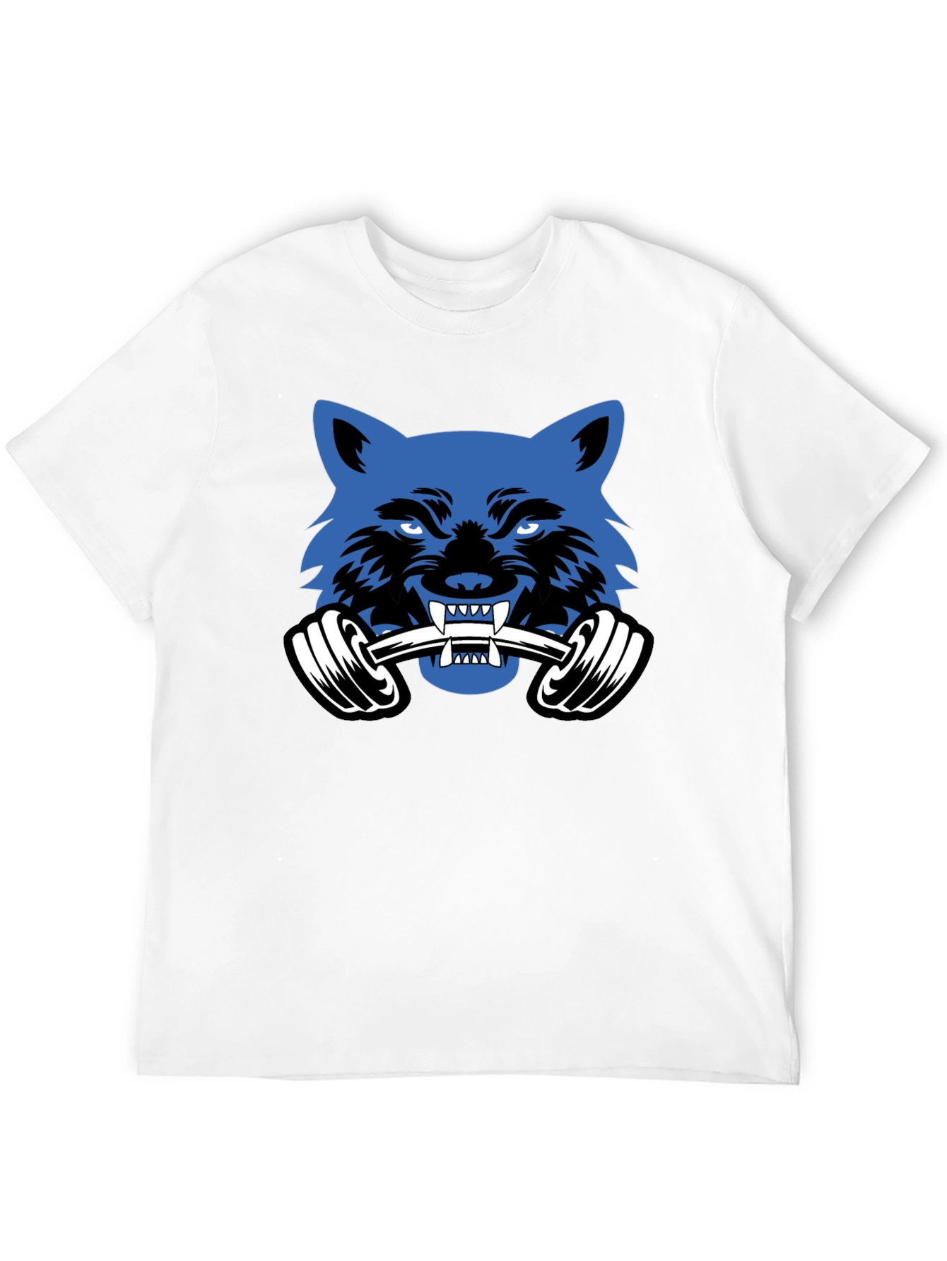 Wolf Gym T-Shirt -  Black Cotton Fitness Tee