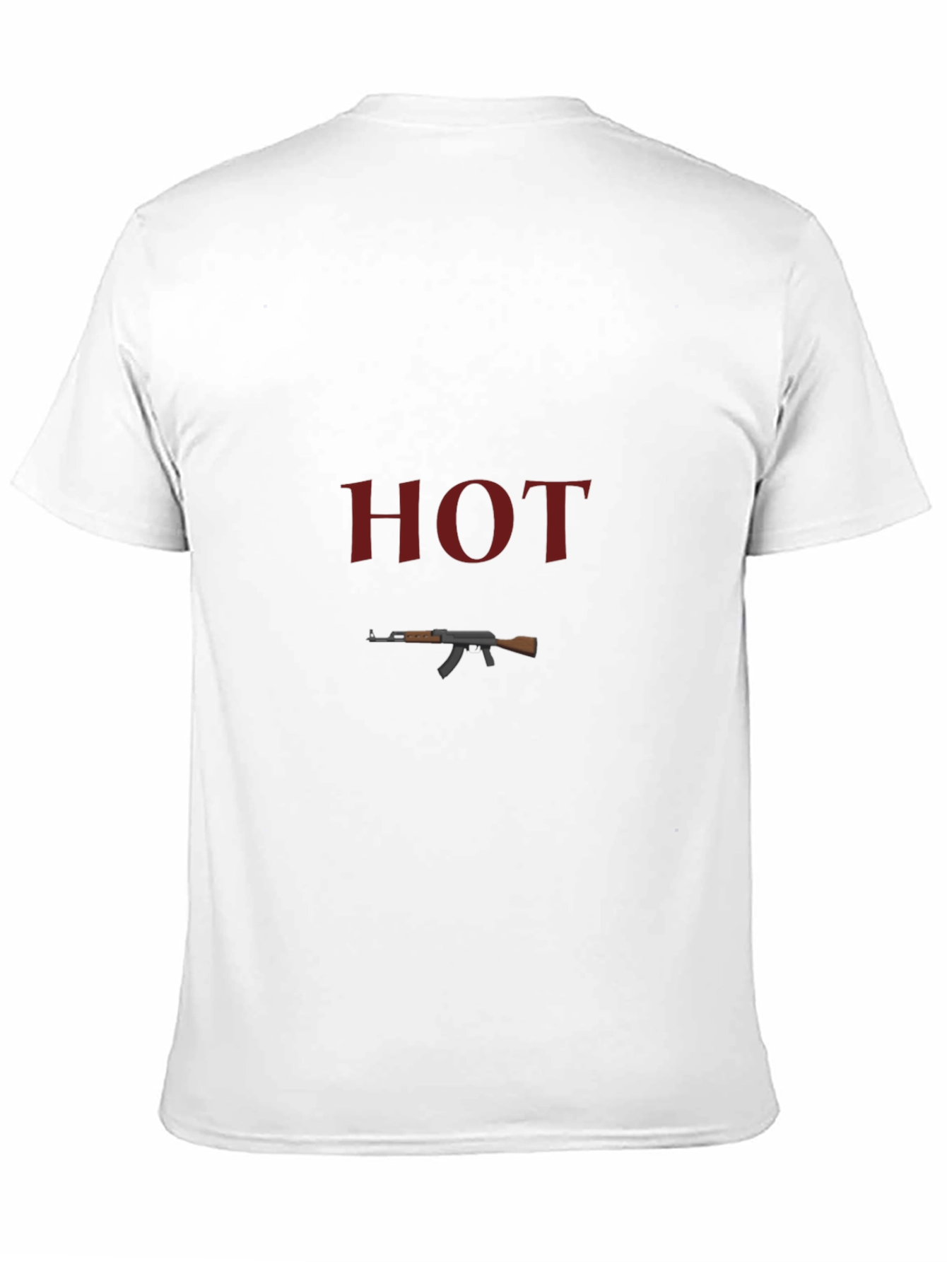 Hot AK-47 Graphic T-Shirt - Black Crew Neck