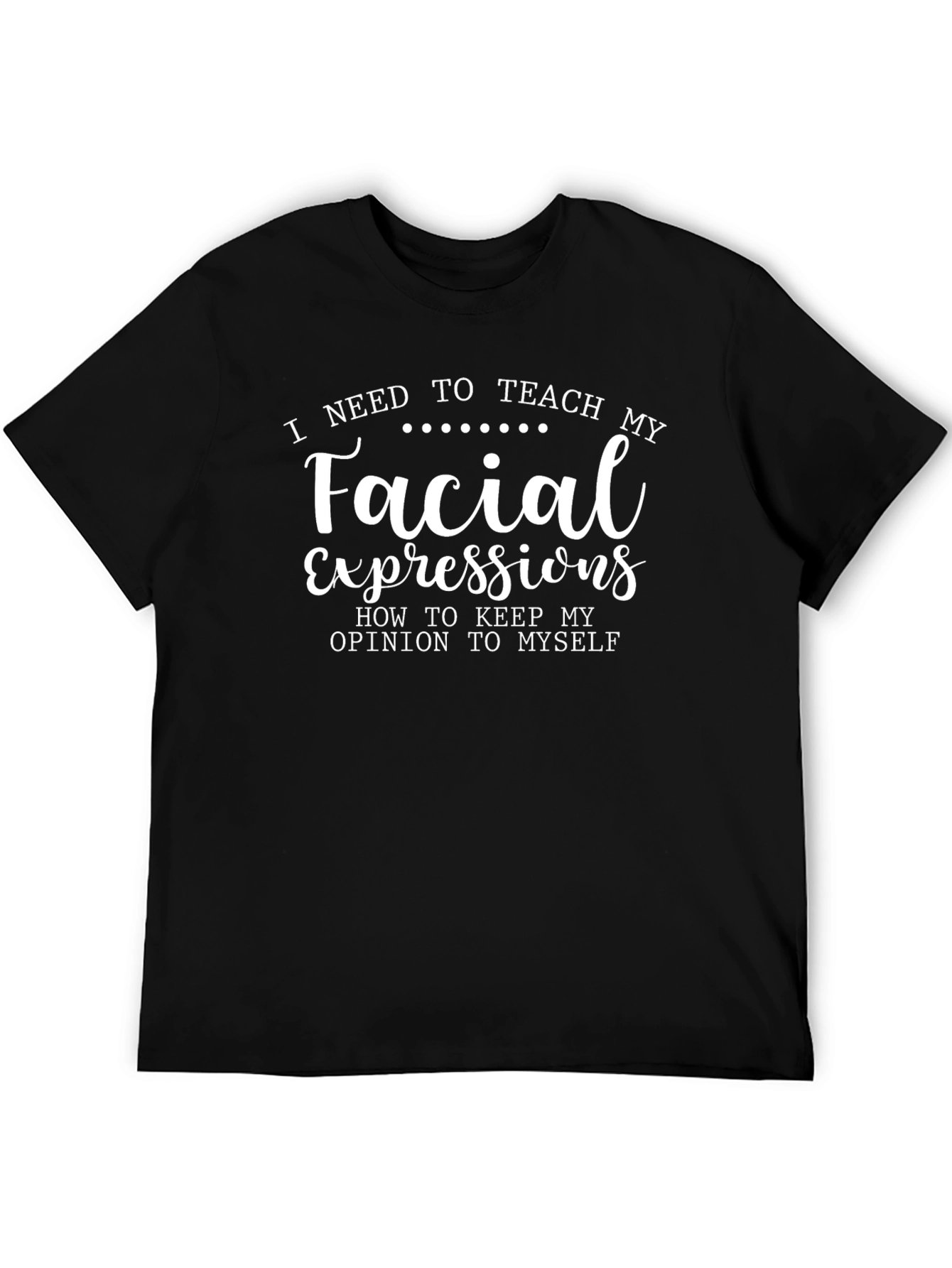 Funny Facial Expressions Black T-Shirt