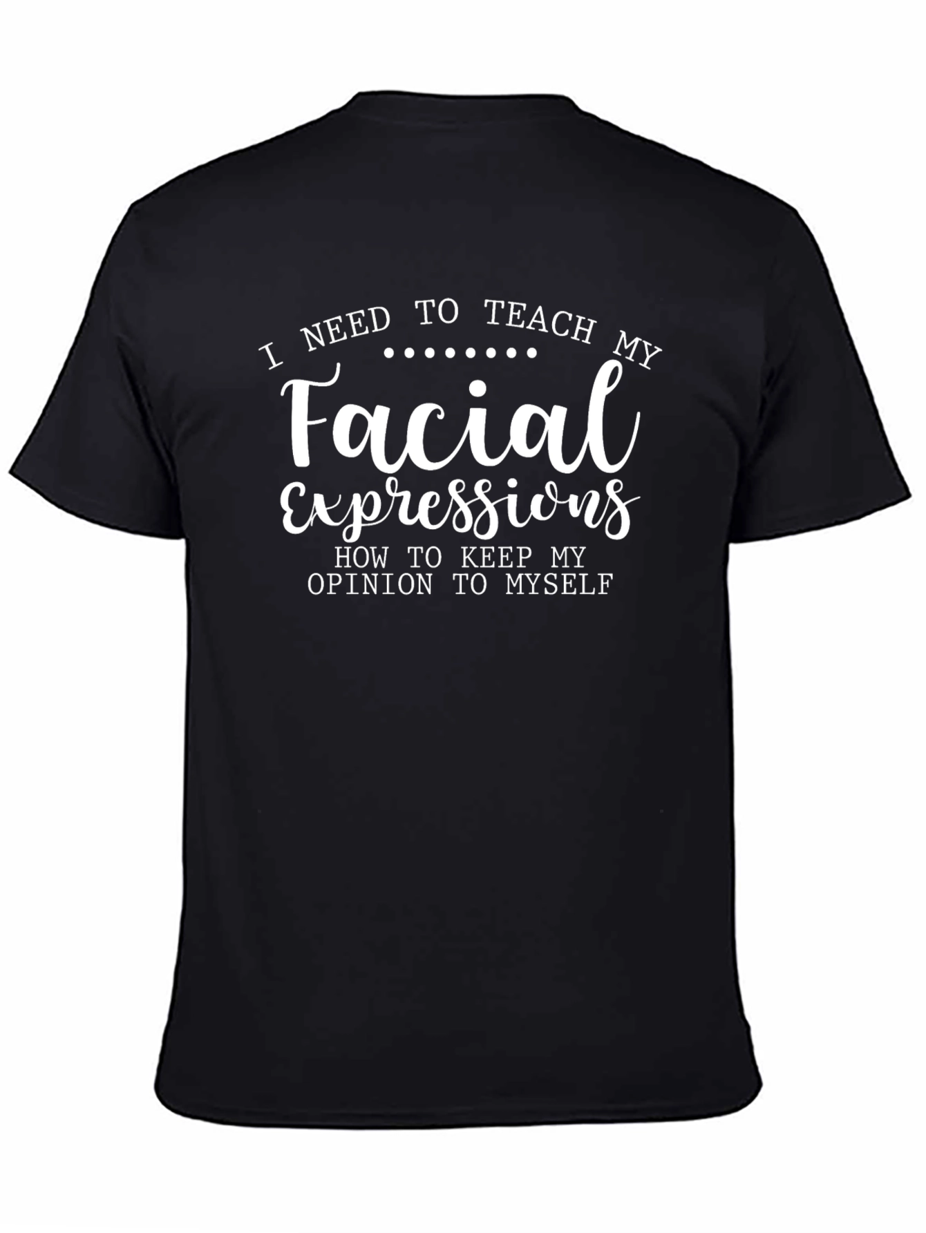 Funny Facial Expressions Black T-Shirt