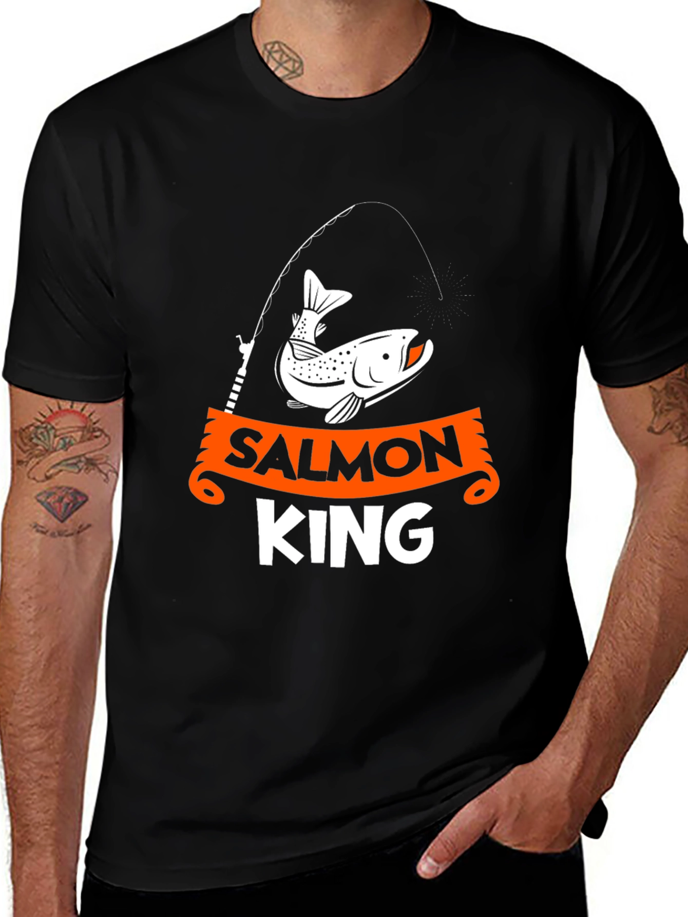 Salmon King Graphic Tee - Fishing T-Shirt