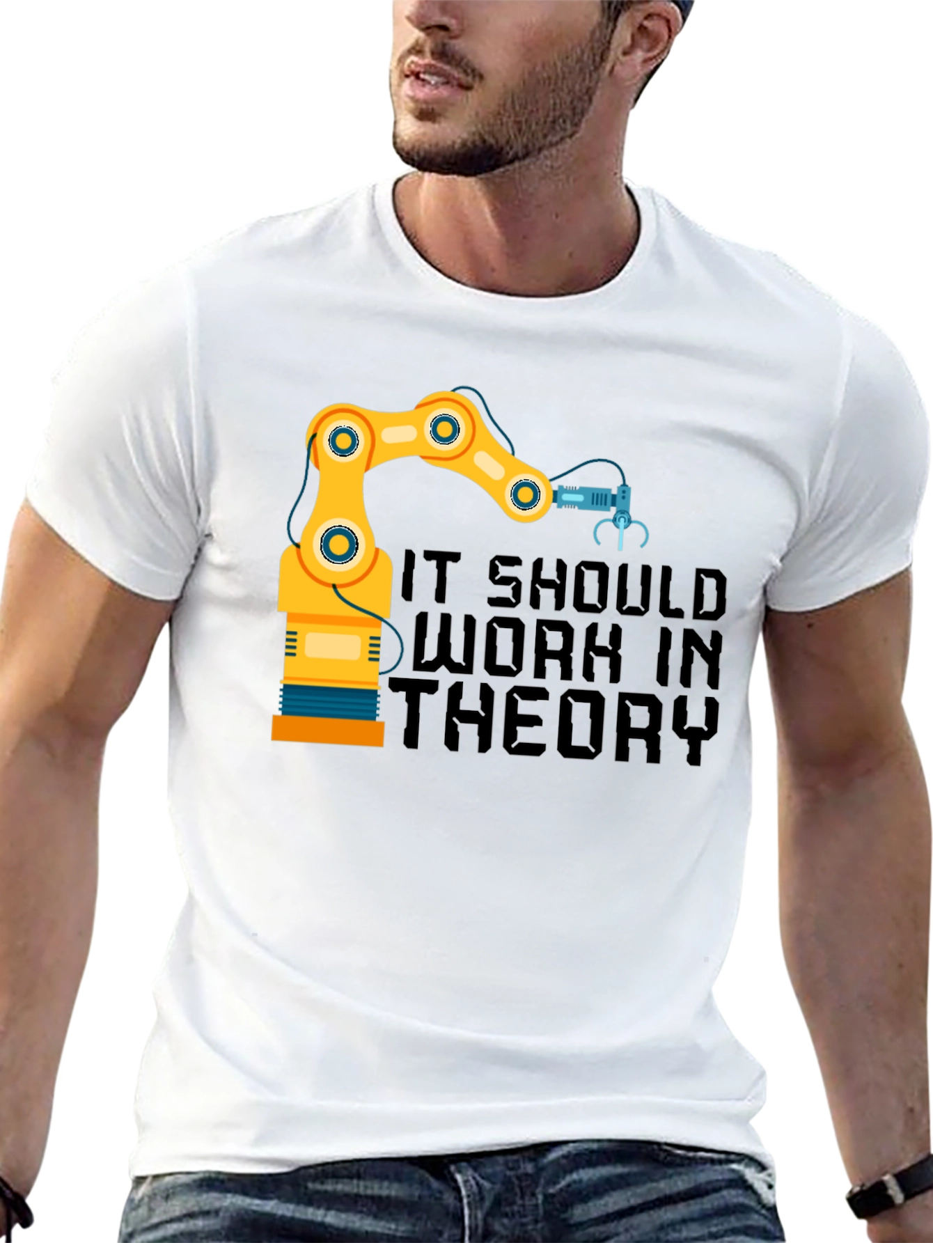It Should Work in Theory Robot T-Shirt