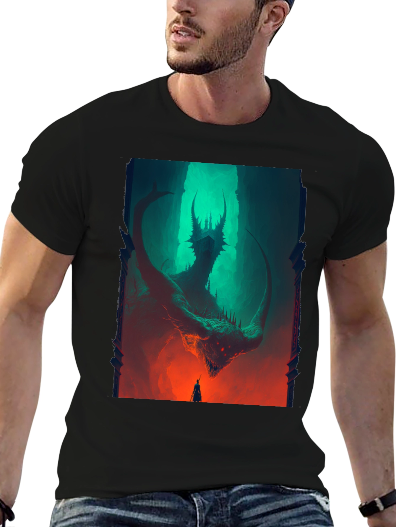 Dragon Graphic T-Shirt - Dark Fantasy Tee