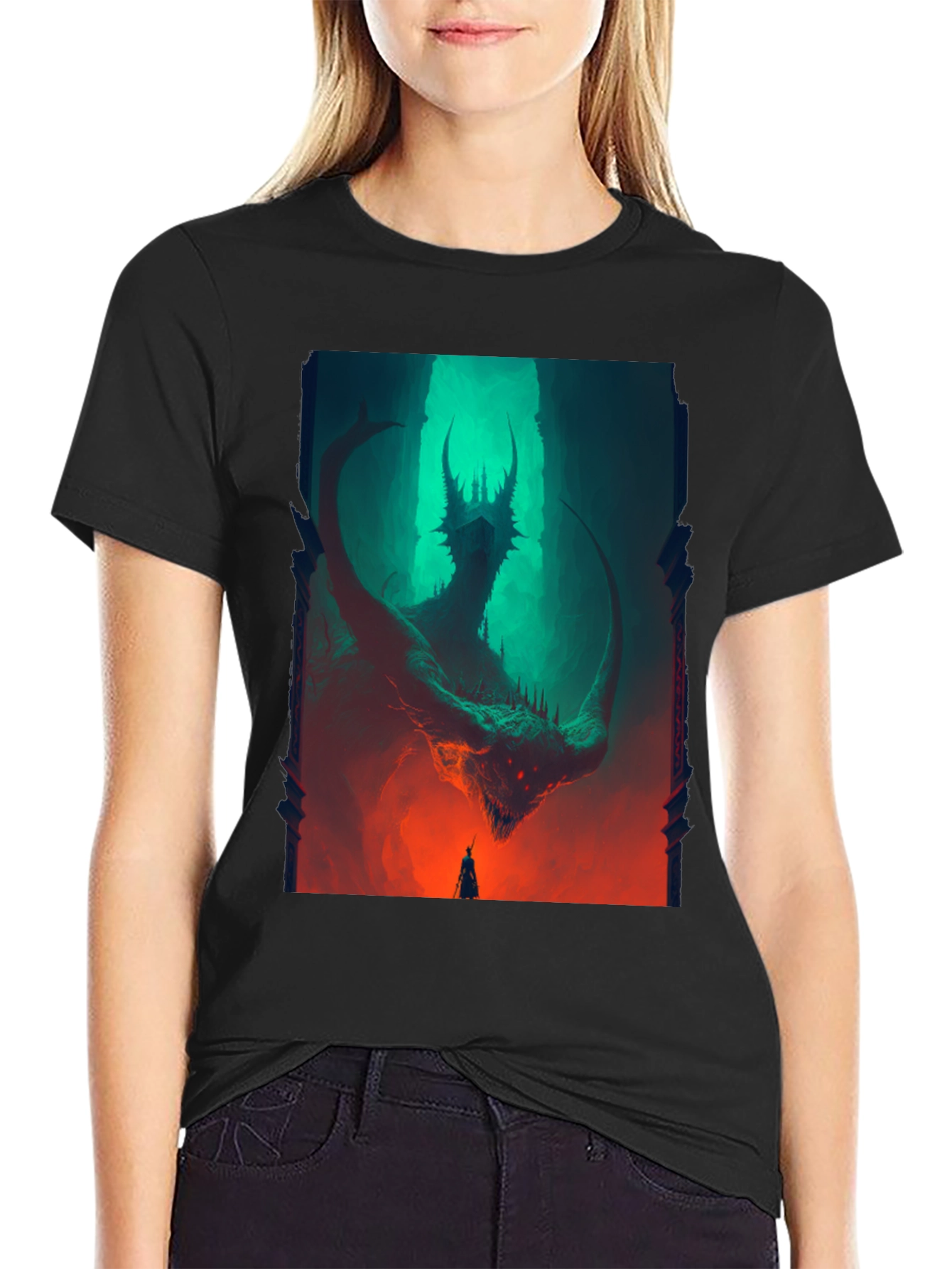 Dragon Graphic T-Shirt - Dark Fantasy Tee