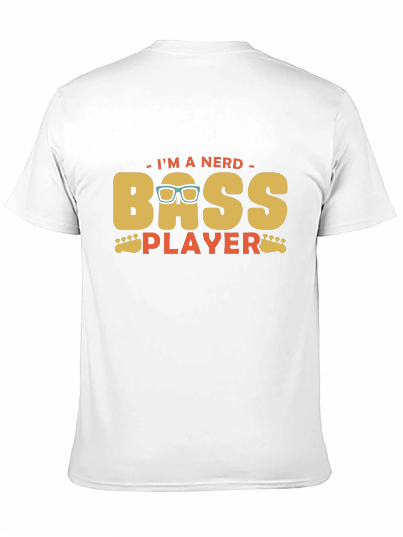 Im a Nerd Bass Player Black Graphic T-Shirt