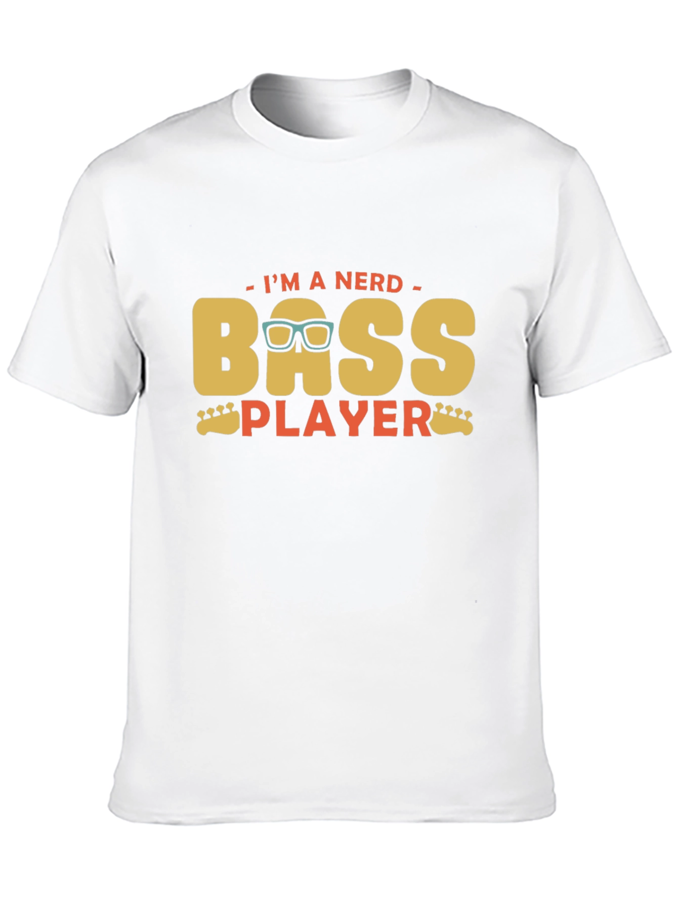 Im a Nerd Bass Player Black Graphic T-Shirt