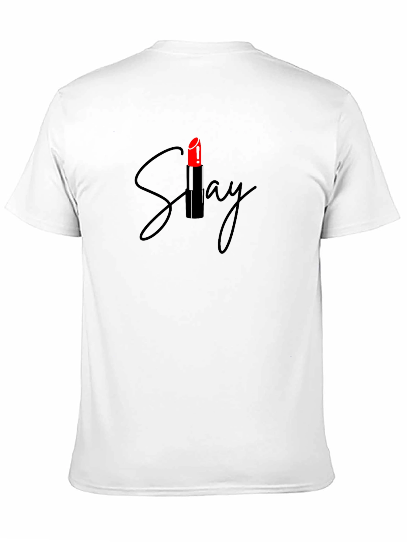 Slay Lipstick Graphic Tee - Stylish Unisex Black T-Shirt