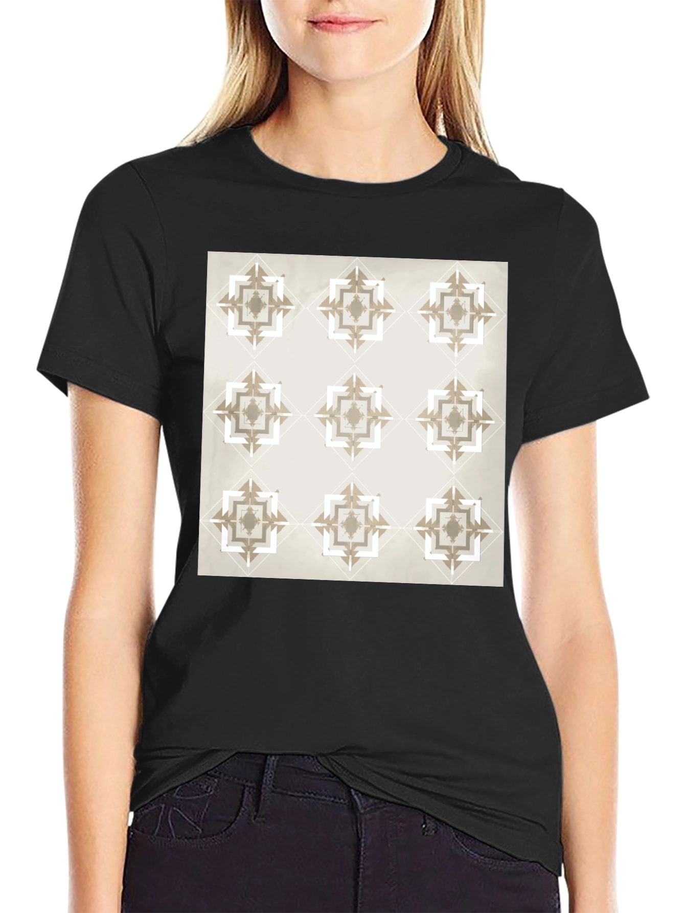 Geometric Pattern Tee - Modern Style